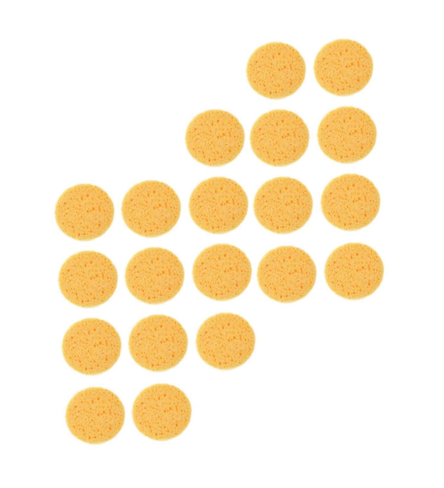 Buy Ipetboom 100pcs Natural Cellulose Sponge Puffs - Rounded Makeup & Beauty Tools for Women | Eco-Friendly Wood Pulp Powder Puff (6.5x6.5cm) - International Shipping Available - Buy Online on GoSupps.com