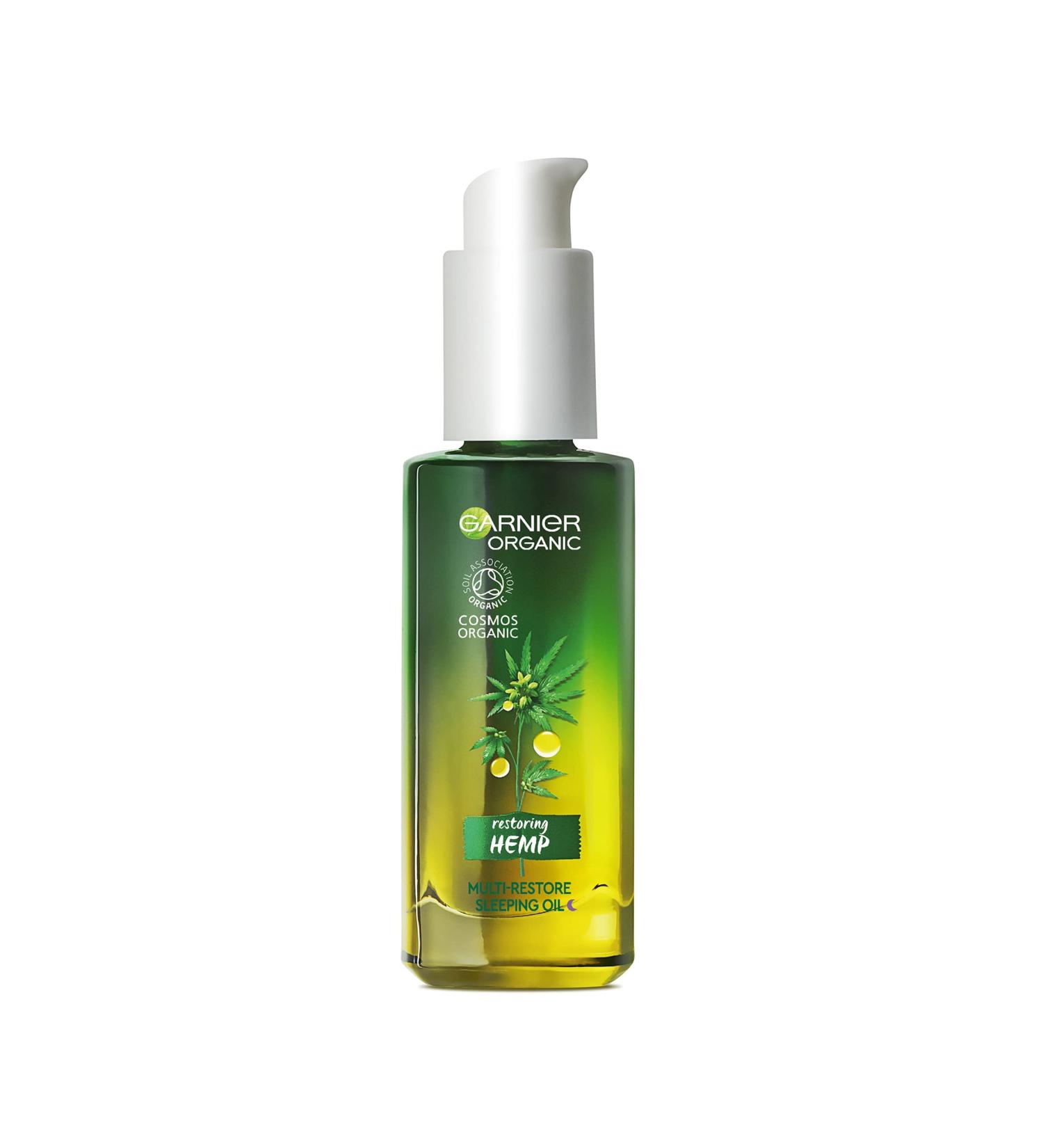 Garnier Organic Hemp Multi-Restore Facial Night Sleeping Oil 30ml - Buy Online on GoSupps.com