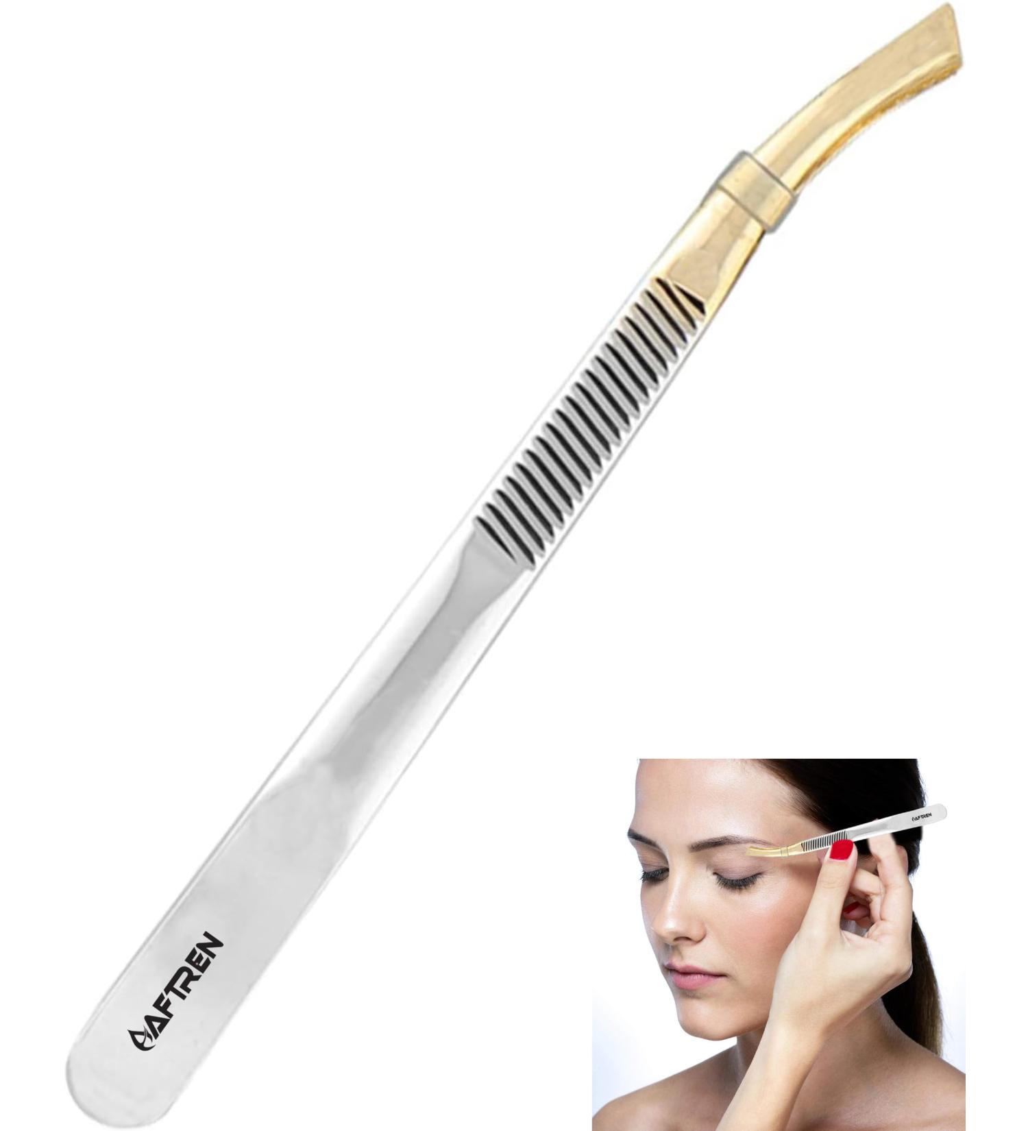 Professional Stainless Steel Eyebrow Tweezers Hair Removal Tweezers Facial Hair Ingrown Hair for Men Women - Buy Online on GoSupps.com