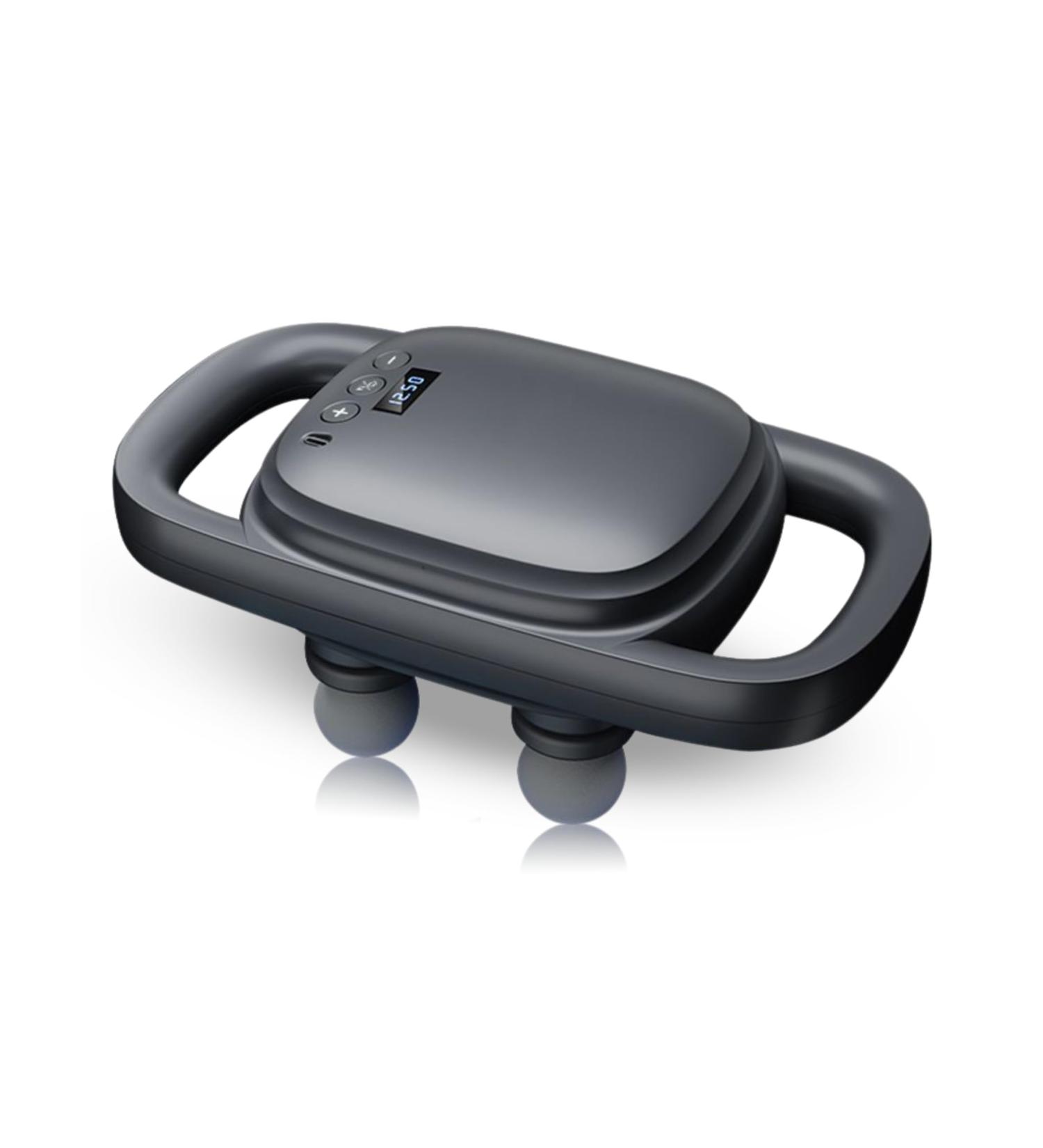 Military-Grade Electric Massage Gun - 4 Heads 5 Gears 2 Modes | Portable Deep Tissue Hand Massager for Neck Back Legs & Shoulders (Black) - Buy Online on GoSupps.com