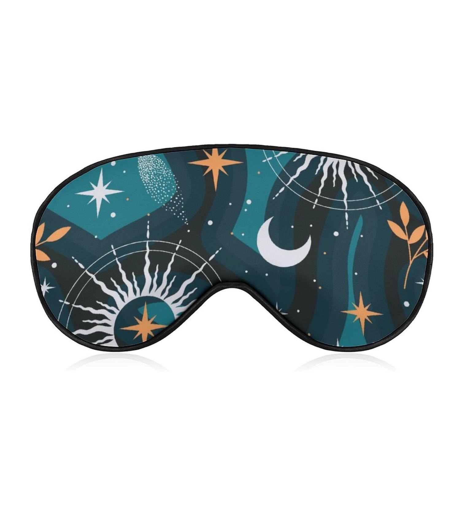 Buy Soft Sleeping Mask with Adjustable Strap - Sun Moon Clouds Stars Eye Mask for Comfortable Sleep - Buy Online on GoSupps.com