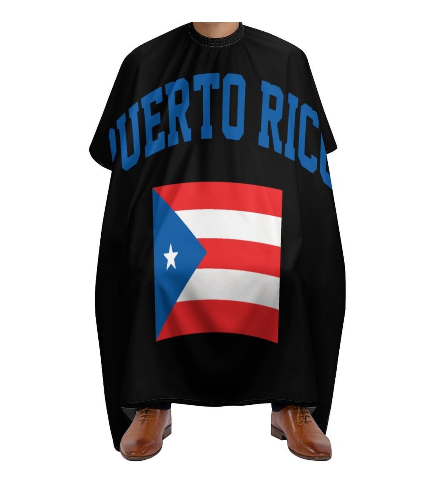 Puerto Rico Flag Hair Cutting Cape - Professional Salon Apron with Snap Closure for Barbers & Hairdressers - Buy Online on GoSupps.com