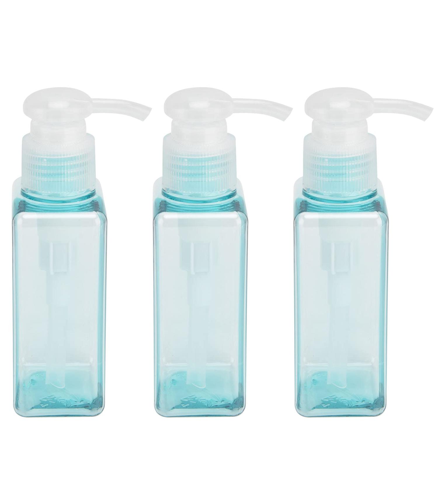 Buy Transparent Blue Pump Bottle - Ideal for Family Friends Travel & Vacation | Fast International Shipping - Buy Online on GoSupps.com
