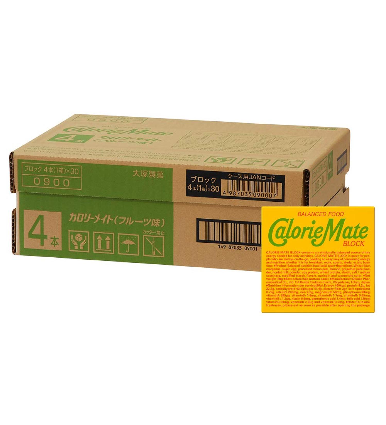 Otsuka Pharmaceutical Co. Ltd. 4 30 pieces Calorie Mate block fruit - Buy Online on GoSupps.com