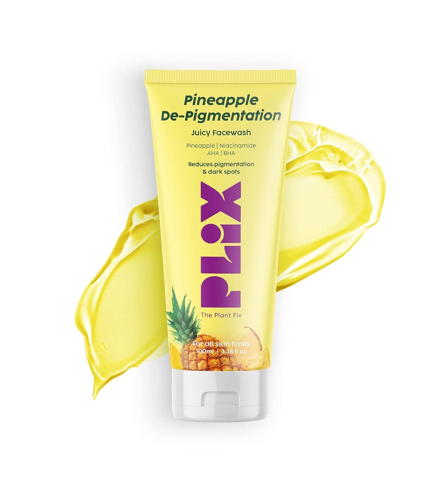 5% Pineapple Foaming Facewash for Depigmentation | Skin Brightening Cleanser | Sulphate & Paraben Free - 100ml - Buy Online on GoSupps.com
