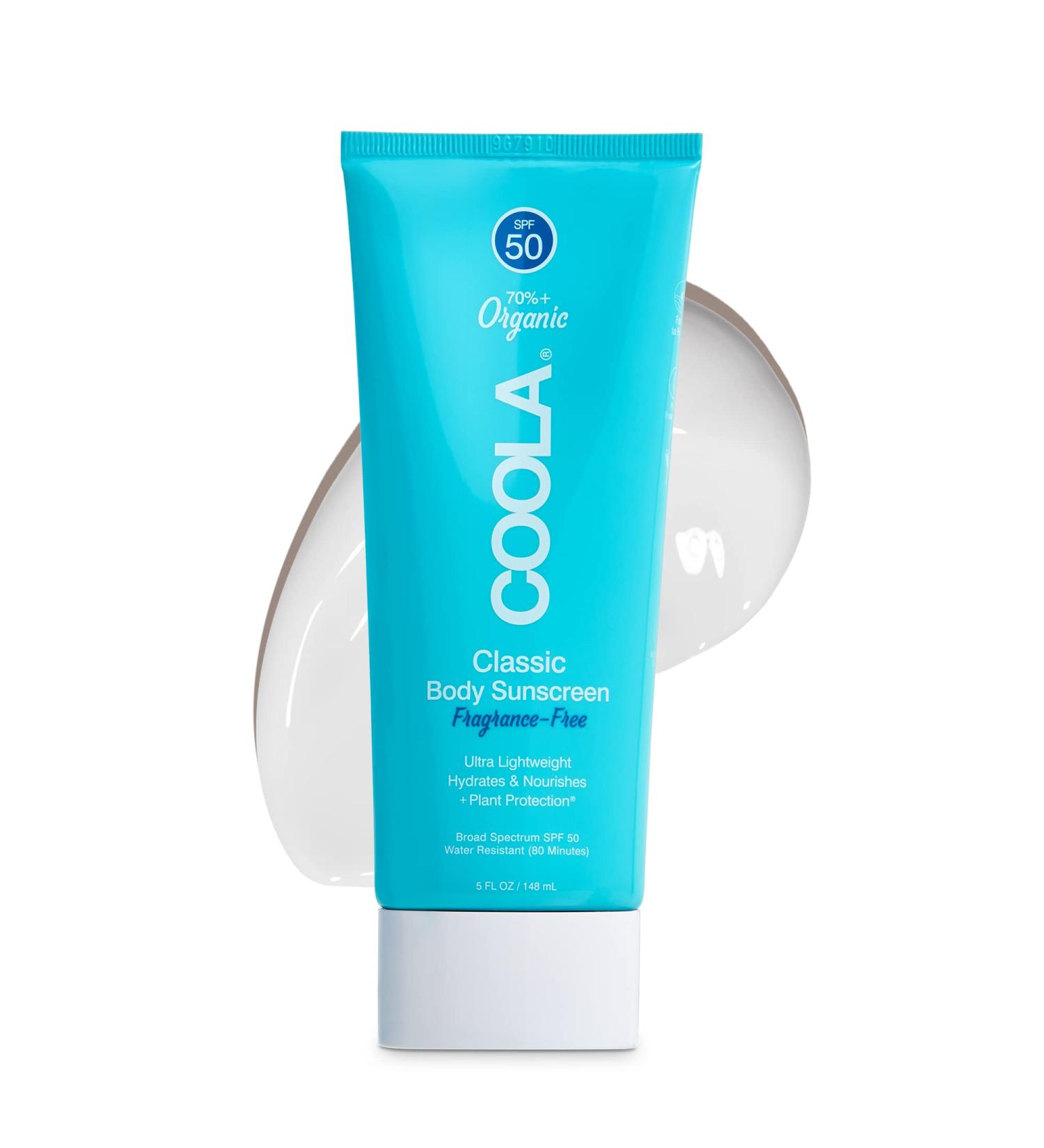 COOLA Organic Sunscreen SPF 50 Body Lotion - Dermatologist Tested, Vegan, Gluten Free - Fragrance Free - 5 fl oz - Buy Online on GoSupps.com