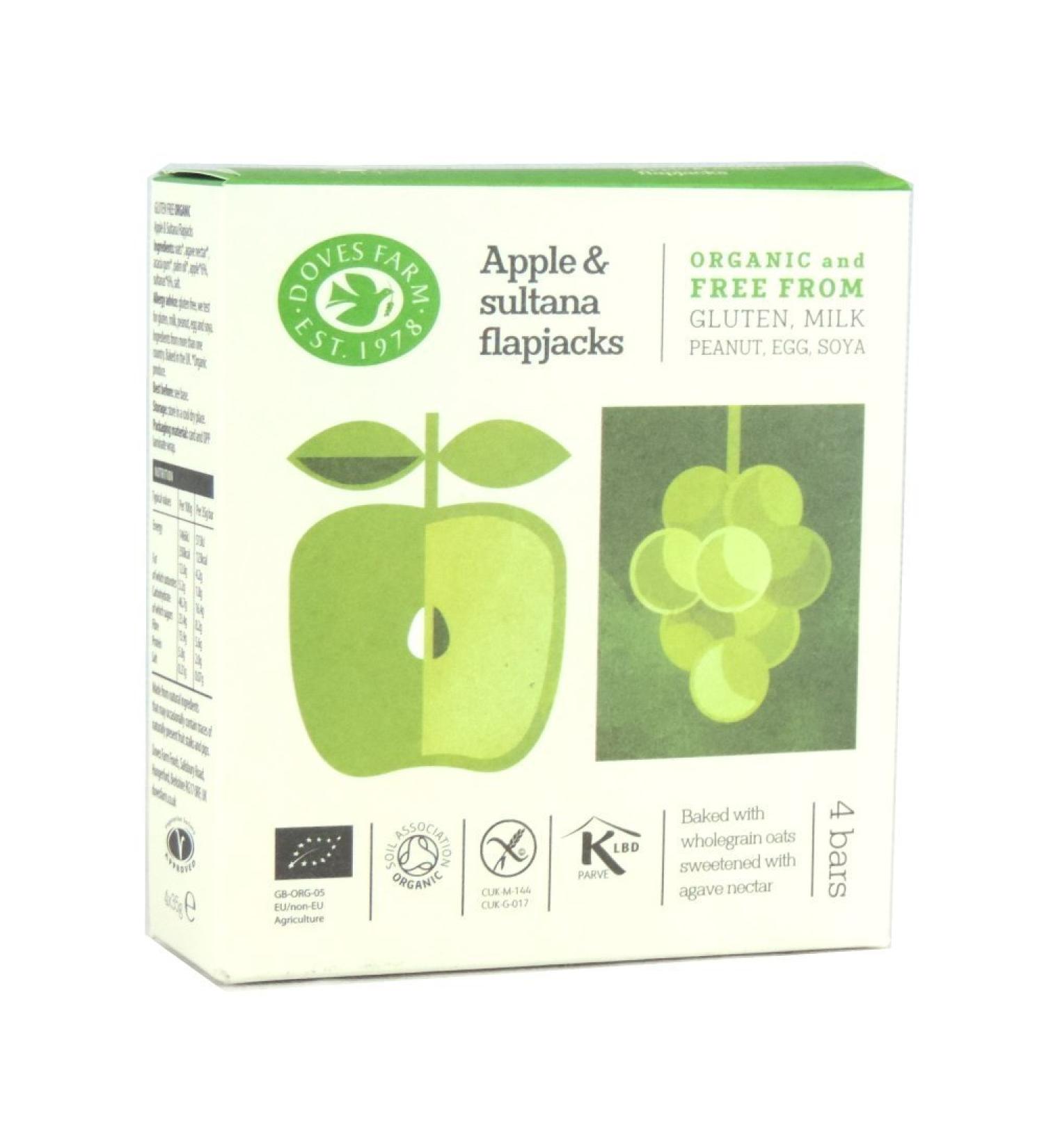 Doves Farm | Apple & Sultana Flapjack | 7 X 4 X 35G