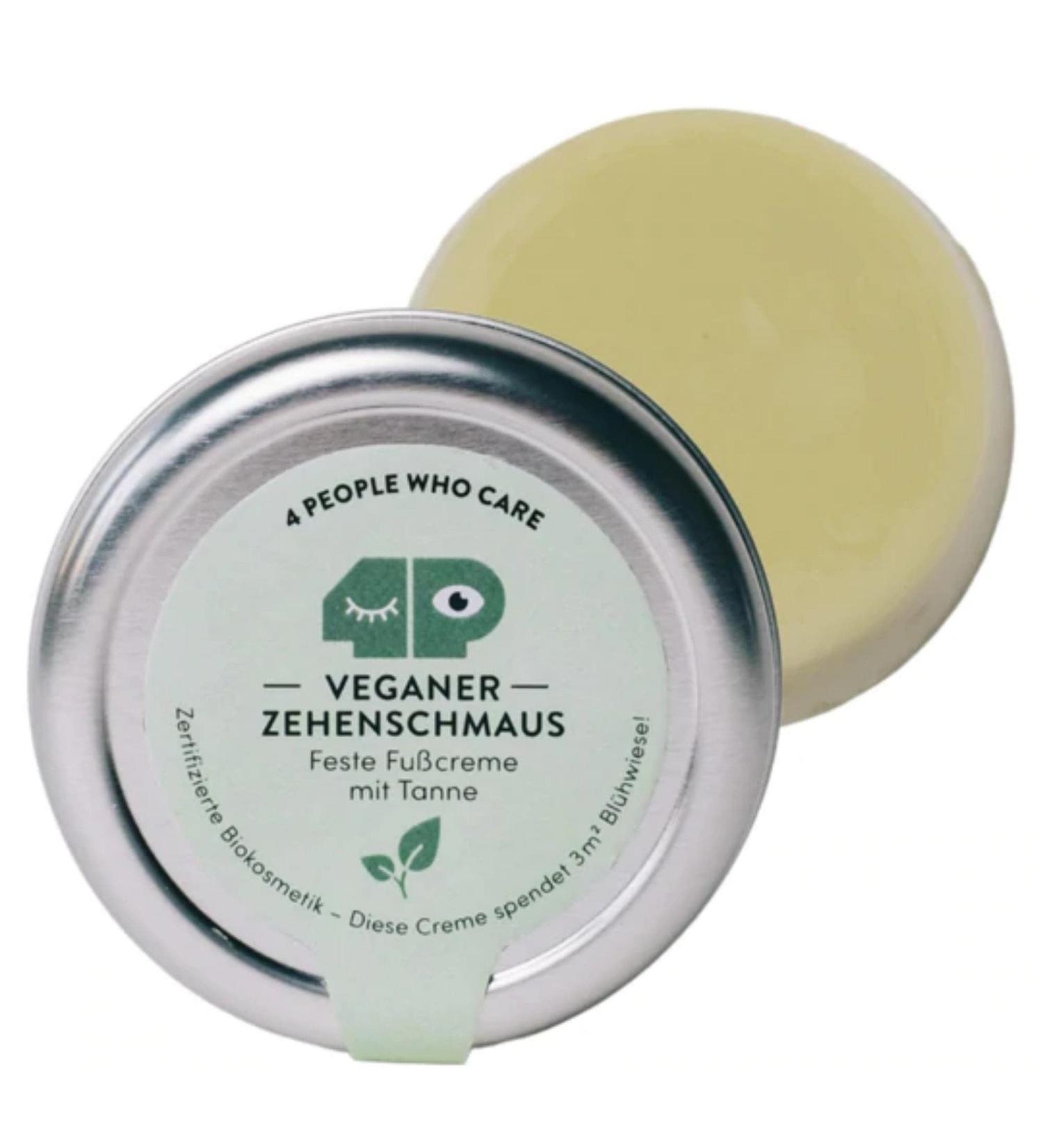  4 people who care 4peoplewhocare Firm Foot Cream - Eco-Friendly Natural Cosmetic Vegan Handkerchief with Shea Butter Fresh Fir Fragrance (30g) - Buy Online on GoSupps.com