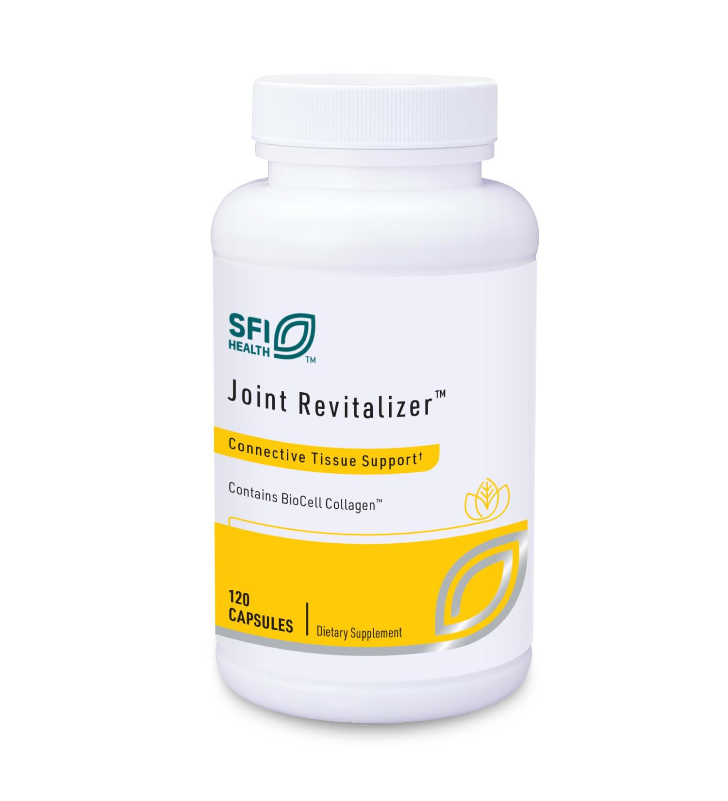 Klaire Labs SFI Health Joint Revitalizer - Patented Hydrolyzed Collagen Peptide Formula with Chondroitin, MSM & Hyaluronic Acid, Hypoallergenic Connective Tissue Support (120 Capsules) - Buy Online on GoSupps.com