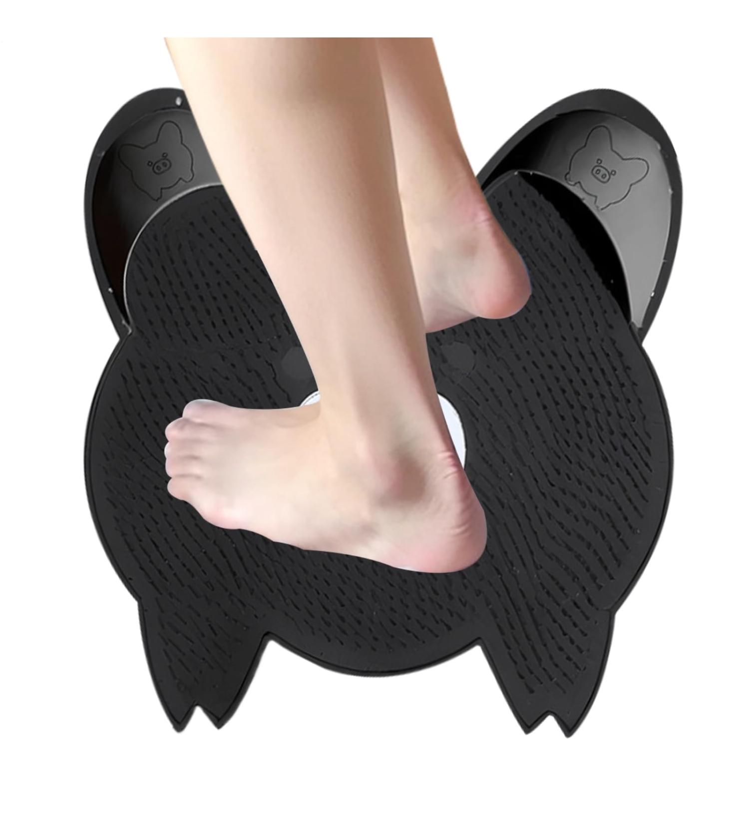 Xiwhuua Shower foot scrubber Foot Scrubber Shower Nonslip textured brush with suction cups quick drying callus remover wall mounted exfoliator for bathroom Black - Buy Online on GoSupps.com