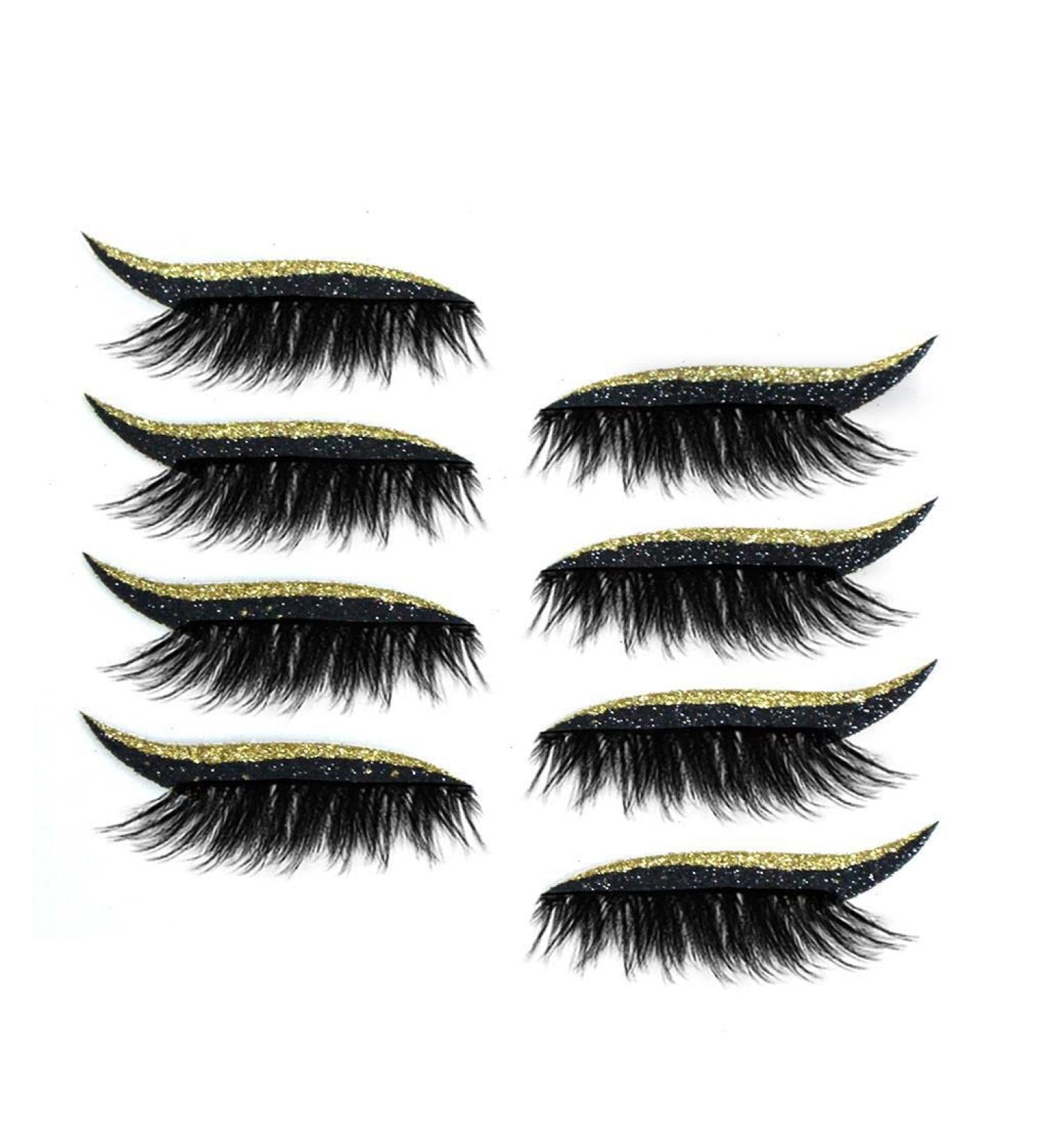 miduoidn 4 Pairs Eyeliner Decal Eyelash Sticker Fine Workmanship Compact Size Lady Accessories Convenience Self-adhesive Makeup Tool Type 7 - Buy Online on GoSupps.com