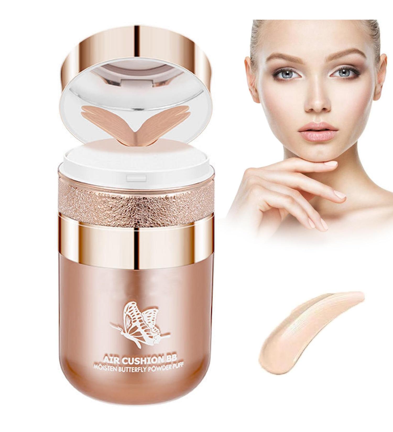 RENTANAC Butterfly Air Cushion Powder Puff BB Cream Rosetimes Air Cushion BB Cream BB Air Cushion Deep Moisturization Foundation Korean Cushion BB Concealer for All Skin Types - Buy Online on GoSupps.com