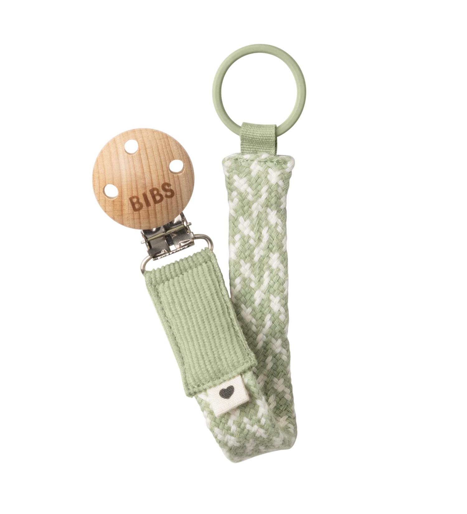 BIBS Paci Braid - Organic Cotton Pacifier String, Danish Design, One Size (0-36 Months), Sage/Ivory - Buy Online on GoSupps.com