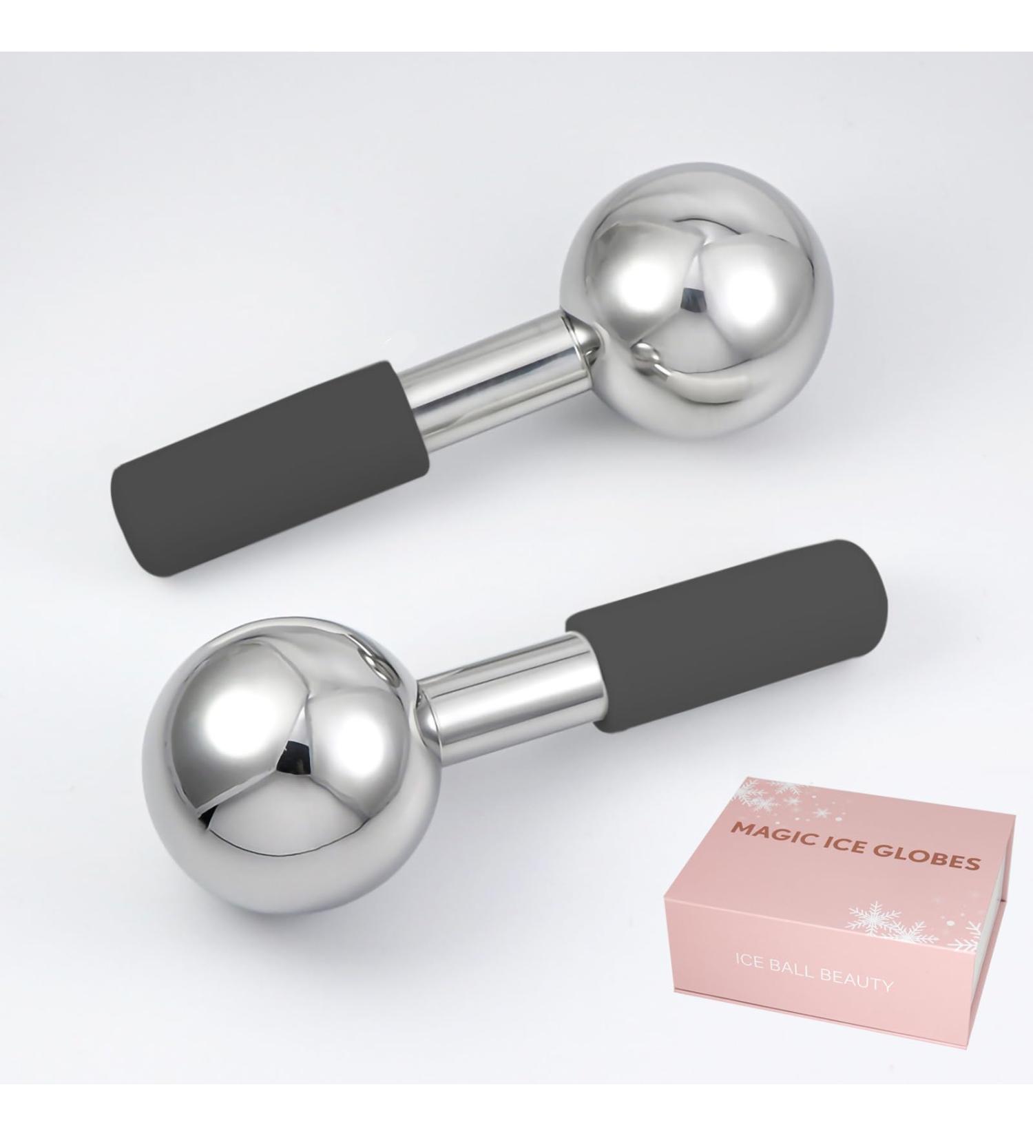 Stainless Steel Facial Ice Globes for Tightened Skin & Reduced Puffiness - Unbreakable & Effective - Buy Online on GoSupps.com