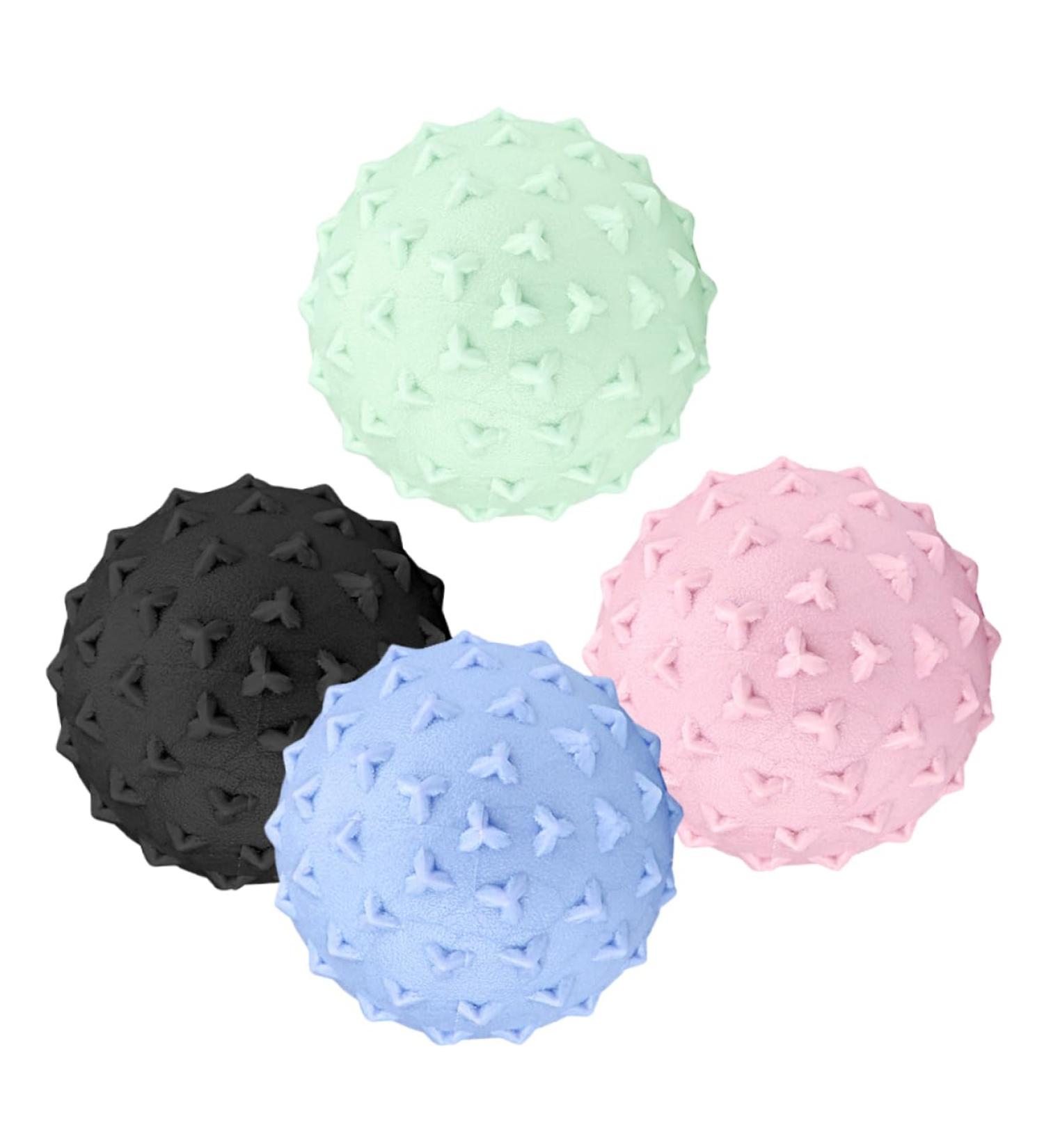 Magiclulu Triangular Massage Ball Set - 4 Pack Hard Lacrosse & Plantar Fascia Massagers for Feet Neck & Back Relief - Perfect Body Massage Device - Buy Online on GoSupps.com