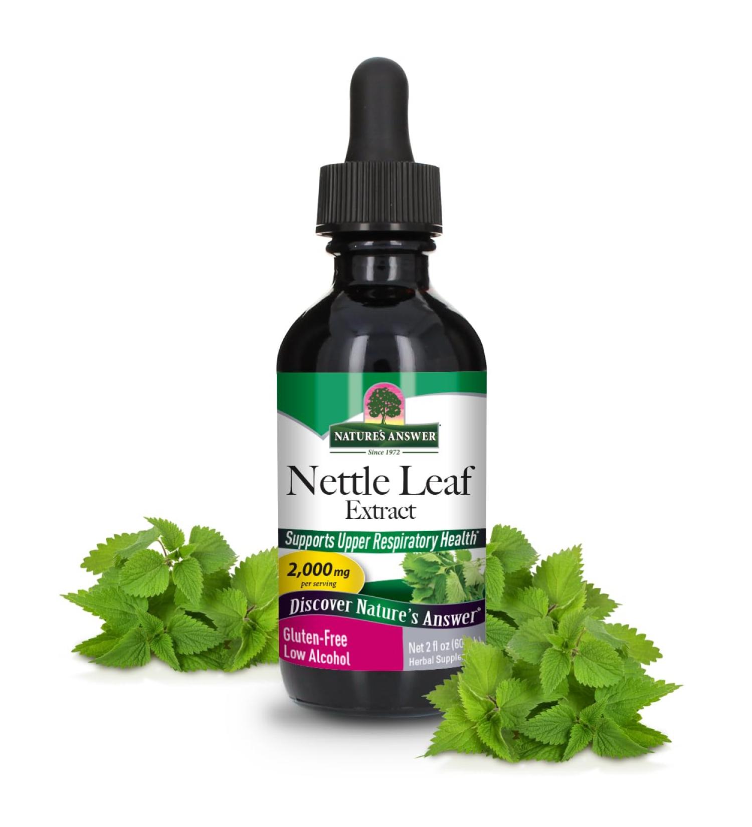 Nature's Answer Nettle Leaf with Organic Alcohol 2-Fluid Ounces | Herbal Supplement | Promotes Immune Heath | Non-GMO Kosher Gluten-Free - Buy Online on GoSupps.com