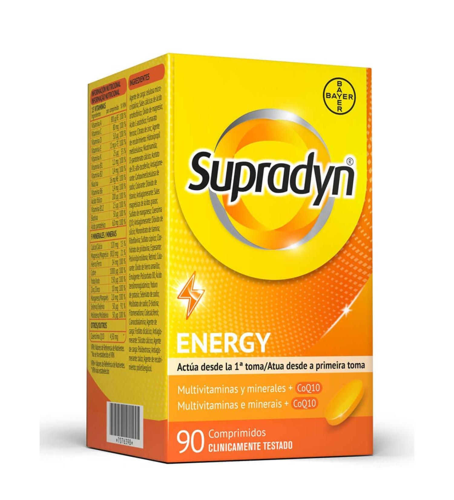 Bayer Supradyn Energy Q10 90 tablets + 30 free Multivitamins minerals and coenzyme - Buy Online on GoSupps.com