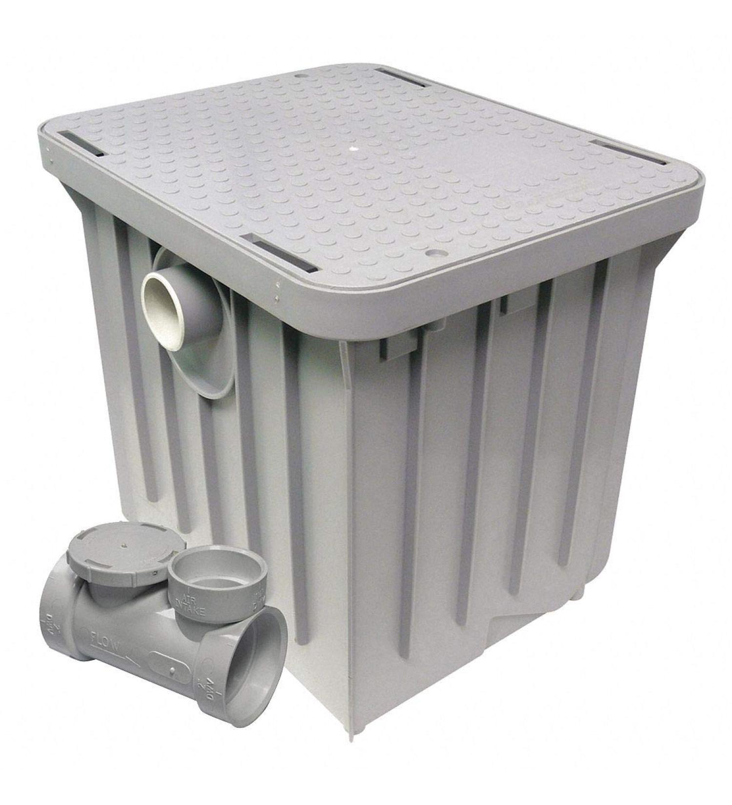 Endura 7 gpm Polypropylene Drain Interceptor for Fat Grease Oil 2" Pipe Dia 14 lb. Capacity - Drains