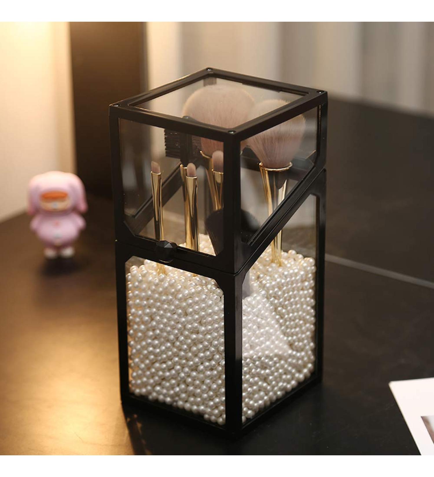Yanroo Makeup Brush Organizer with Lid - Versatile Storage for Brushes Lipsticks & More | International Shipping - Buy Online on GoSupps.com
