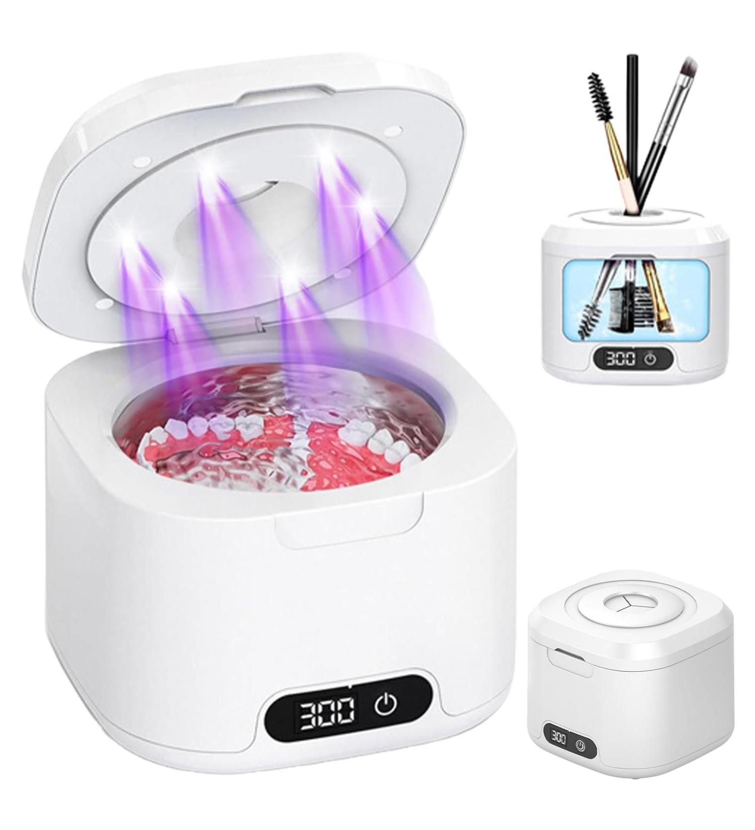  GOMETY Ultrasonic Cleaner 49000Hz with UV Light 340ml Ultrasonic Cleaner 4 Cleaning Modes for Gutter Dentures Retention Aligner - Buy Online on GoSupps.com