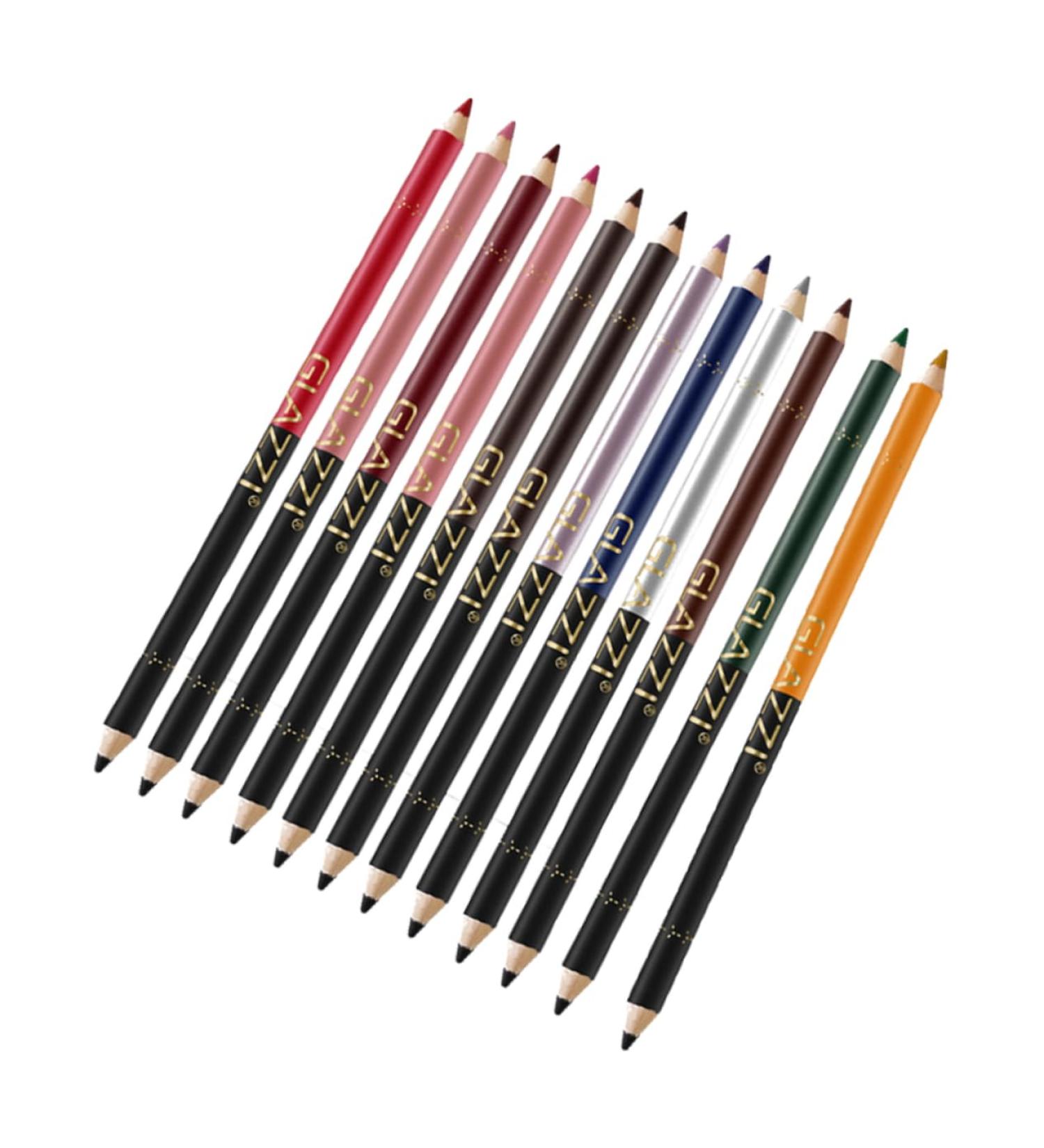 Angoily 12pcs Lip Liner Eyeliner Eyebrow Pen Waterproof Pencil Black Cosmetic Pen Make up Cosmetics 1 count (Pack of 1) Assorted Color - Buy Online on GoSupps.com