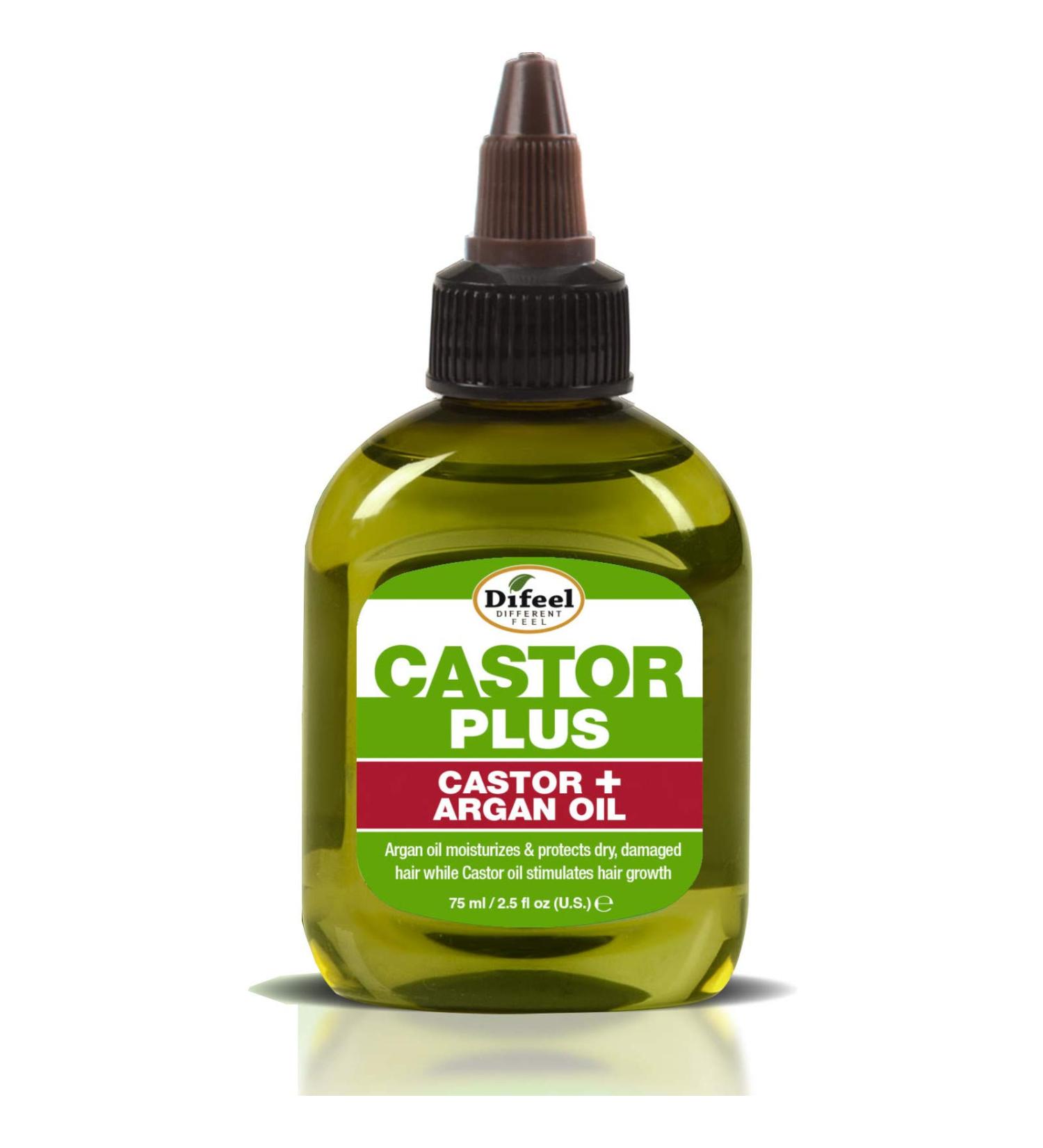 Difeel Premium Castor Plus Argan Hair Oil - Pro-Growth & Hydrating Formula 2.5 oz - Buy Online on GoSupps.com