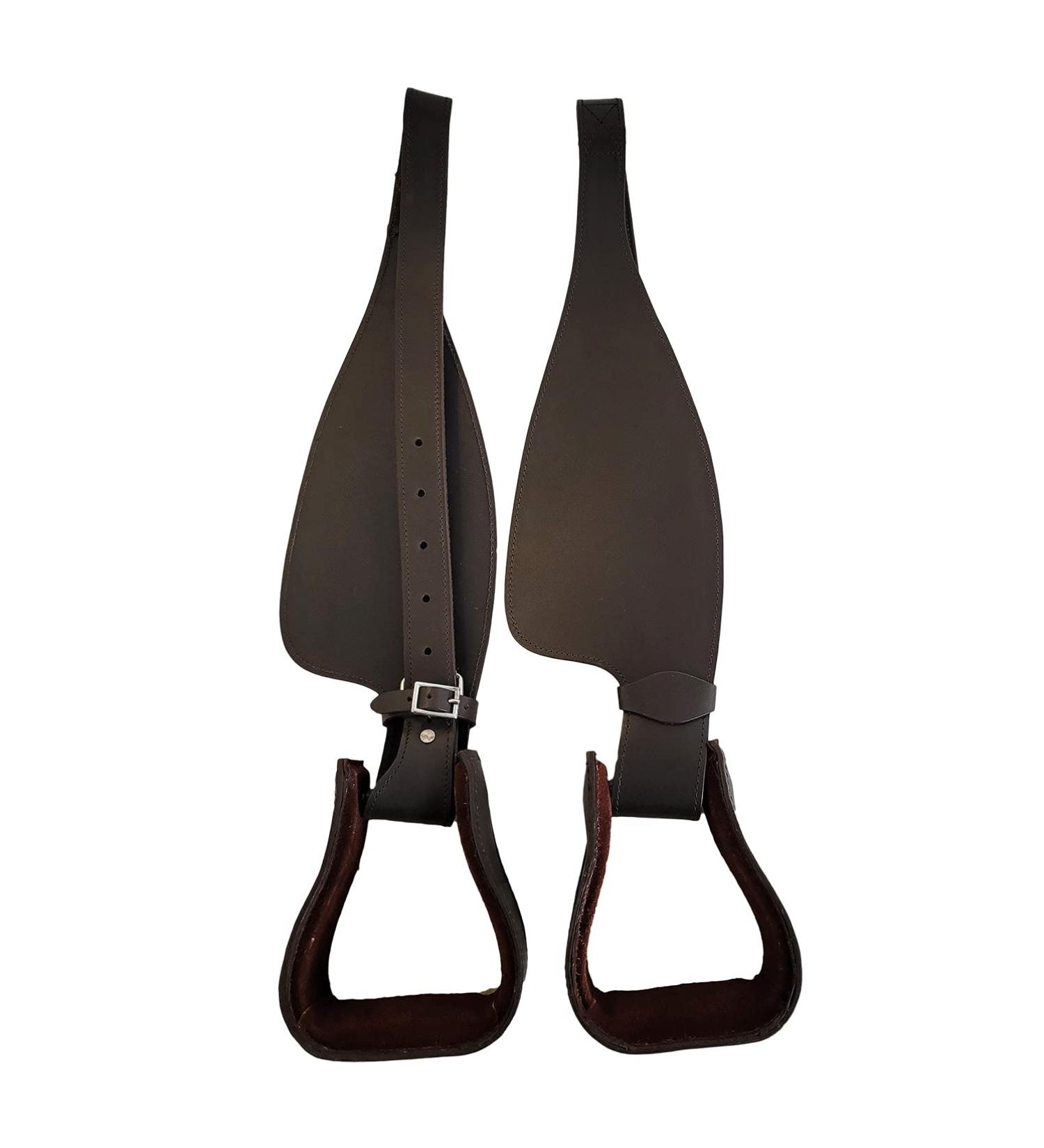 A&M Reitsport Leather Stirrups & Fender Premium Quality New Brown International Shipping Available - Buy Online on GoSupps.com