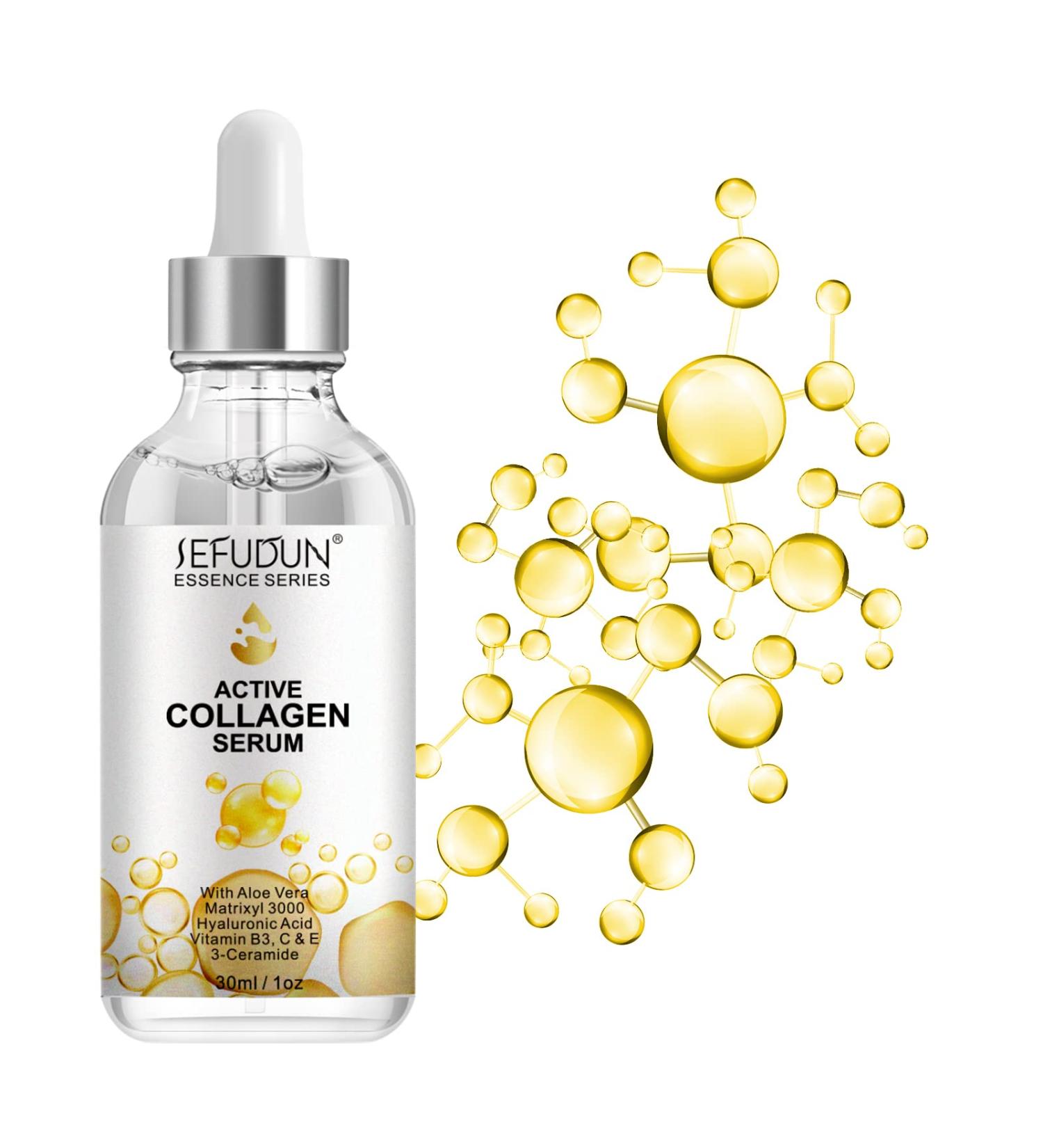 Active Collagen Serum - Organic Anti-Aging Facial Serum for Elasticity, Even Skin Tone, Lift & Firm - 1 oz - Buy Online on GoSupps.com