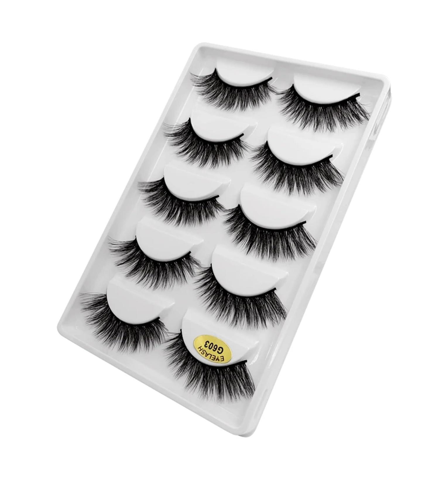 UAMOU Lashes 10/20/50/100 Boxes Mink Eyelashes 5 Pairs Natural False Eyelashes Thick Fluffy Faux Cils Lashes In Bulk G6 Cheerfully (Color : G603S Size : 30 boxes) - Buy Online on GoSupps.com
