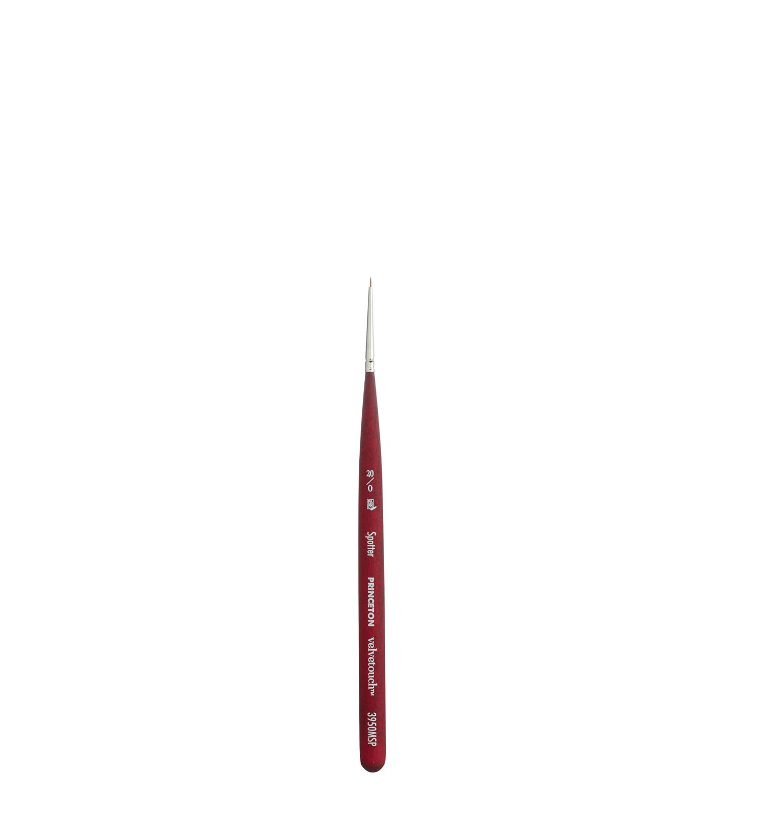 Princeton Velvetouch  Series 3950  Paint Brush for Acrylic  Oil and Watercolor  Mini- Spotter  20/0