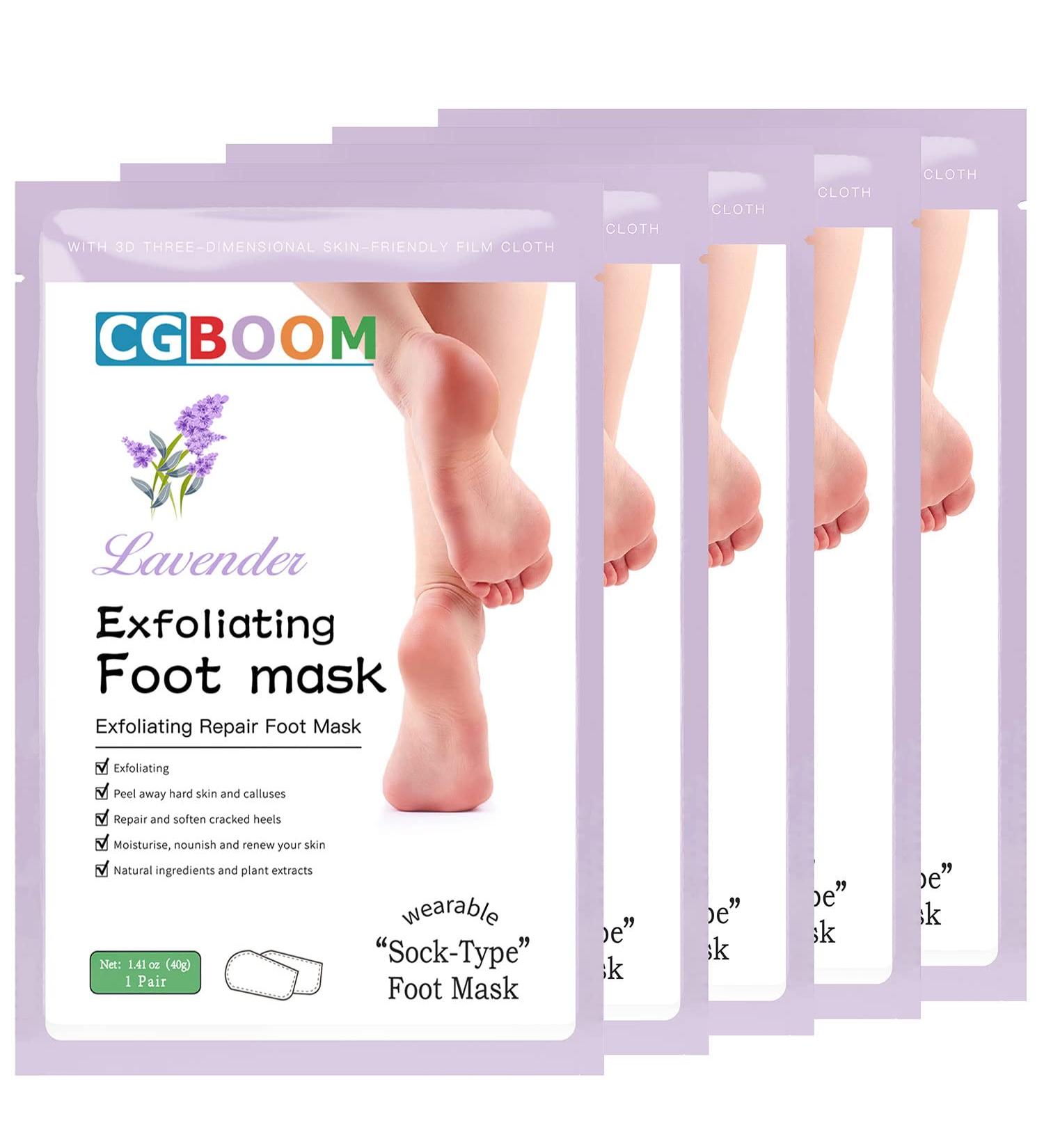 5 Pack Foot Peeling Mask - Exfoliating Socks for Soft Baby-Soft Feet | Anti-Aging Dead Skin Removal for Men & Women - Buy Online on GoSupps.com