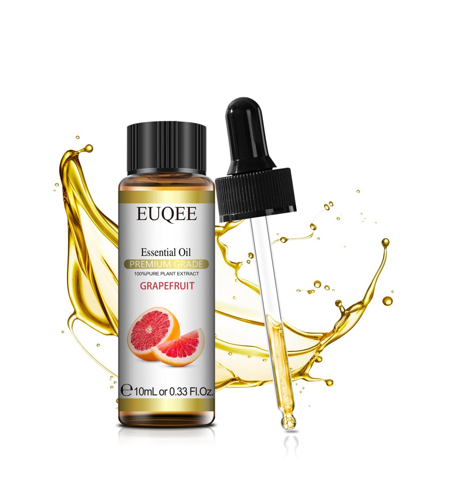 EUQEE Grapefruit Essential Oil 10ml - Pure Natural Aromatherapy Oil for Diffusers, Relaxation, and Candle Making - 10.00 ml (Pack of 1) - Buy Online on GoSupps.com