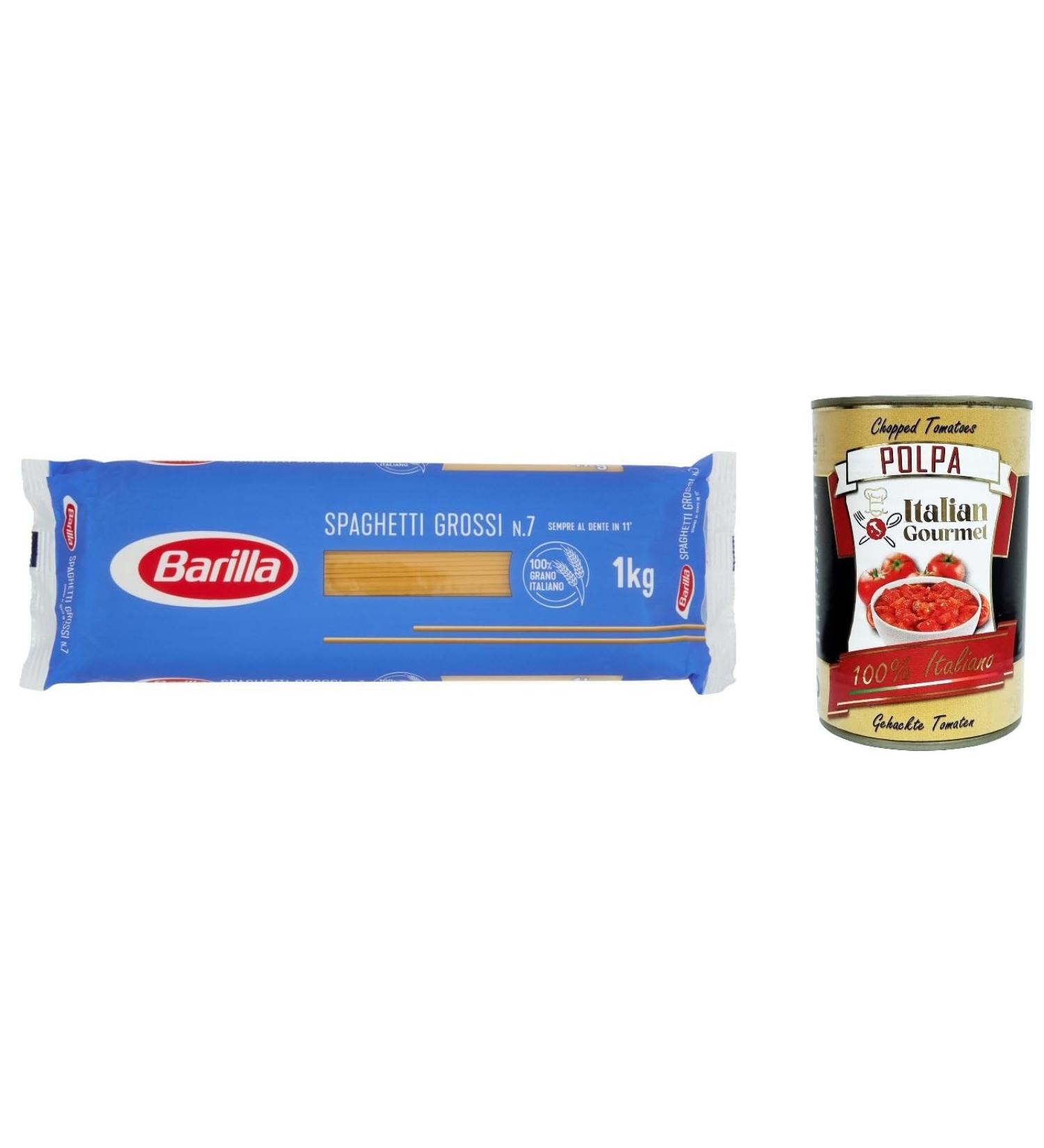  Italian Gourmet E.R. Barilla Pack of 3 Long Spaghetti No. 5 100% Italian Pasta 1 kg + Gourmet Italian Polpa 400 g - Buy Online on GoSupps.com