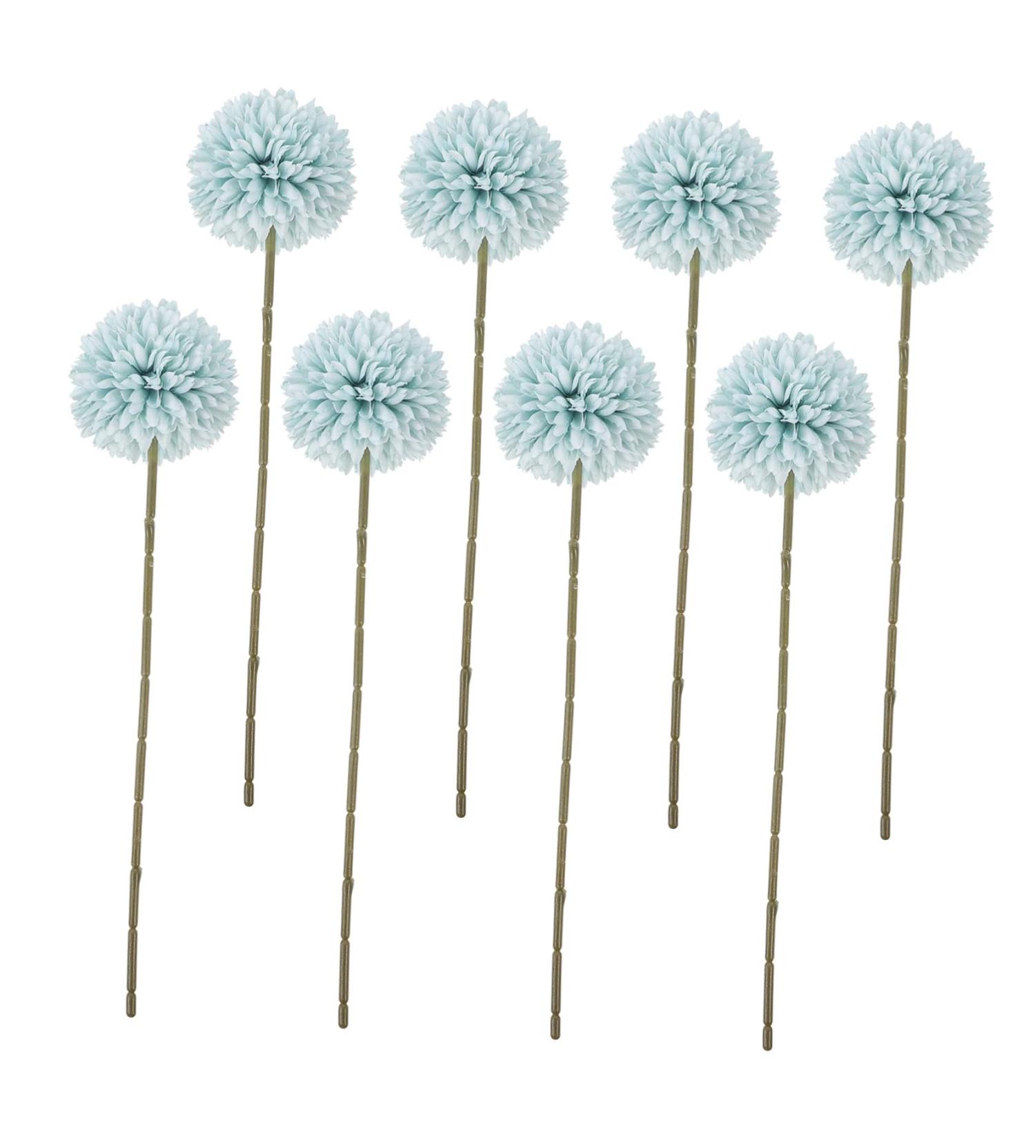 LIFKICH 8pcs Artificial Flower Green Decor Wedding Chrysanthemum Bouquet Home Decoration Desktop Decor Lifelike Faux Flower Vases in Bulk Faux Plant Bride Wedding Flowers Household Plastic Blue 30x5cm - Buy Online on GoSupps.com