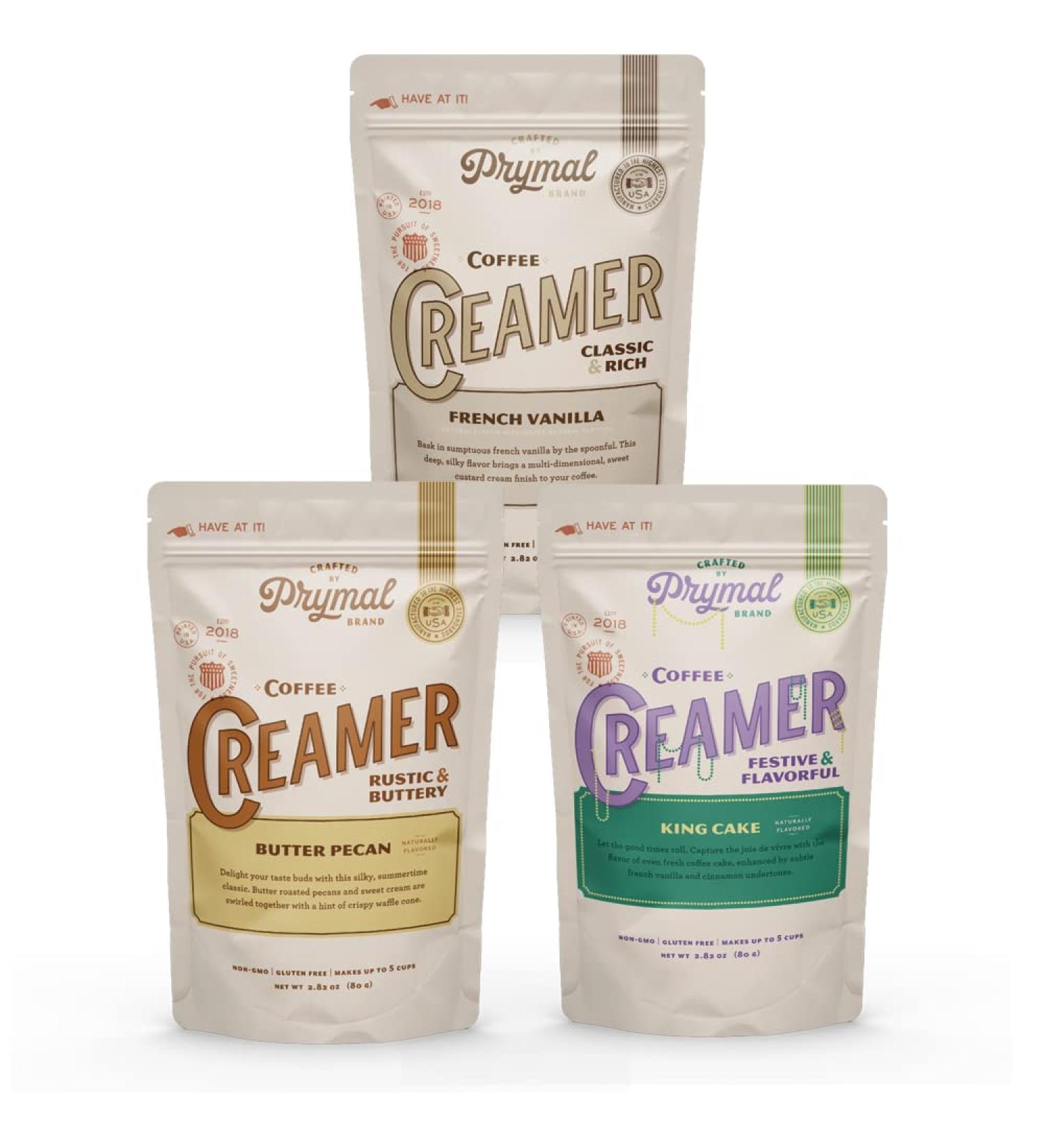 PRYMAL Sugar Free Coffee Creamer Variety Pack - Keto Friendly & Non Dairy (3-Pack) - Buy Online on GoSupps.com