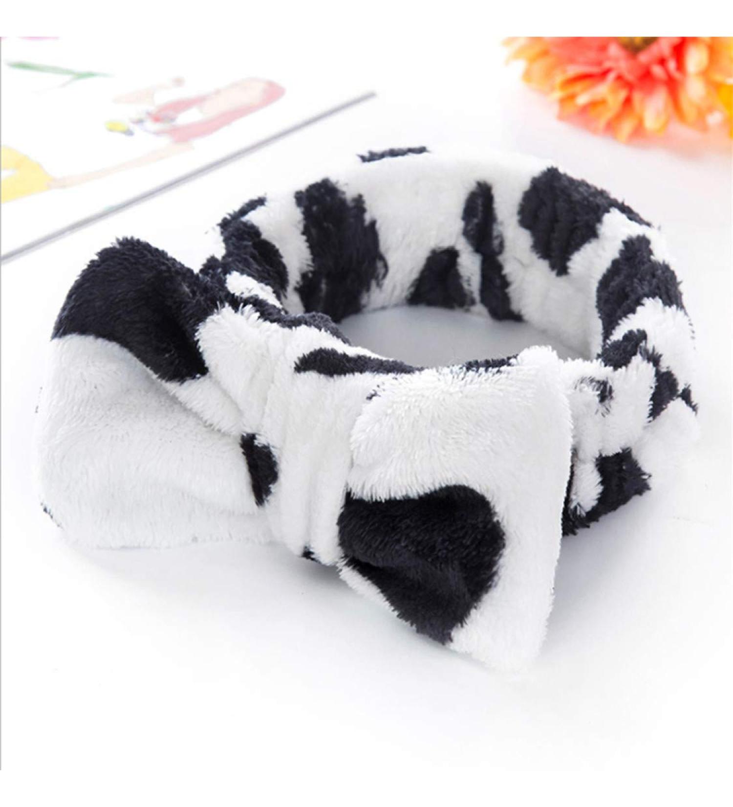 Idiytip Make Up Face Washing Spa Shower Hairband Makeup Cosmetic Headband with Bow #02