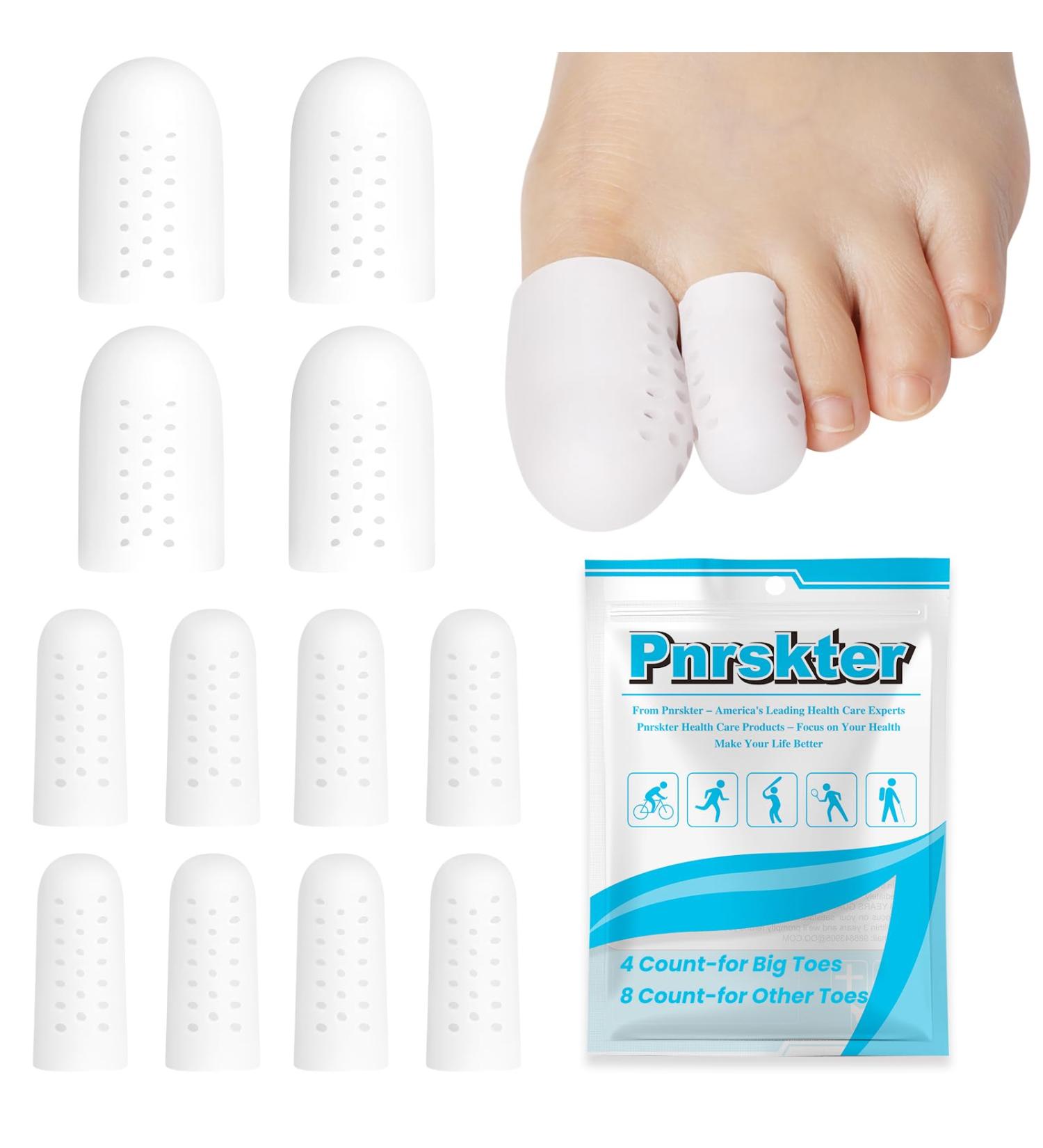 12 PCs Gel Toe Caps | Ultimate Toe Protection for Pain Relief | 4PCS-L & 8PCS-M for Bubbles Chicken Eyes & Ingrown Toenails - Buy Online on GoSupps.com