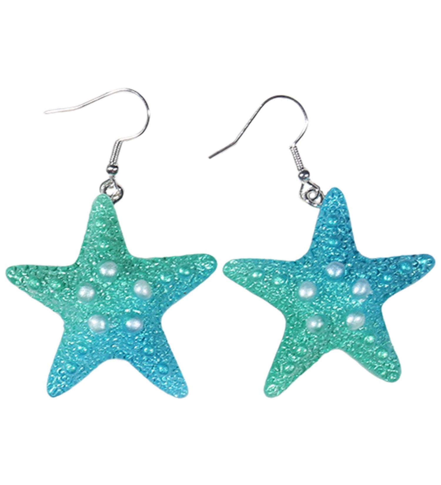 Feylie Fantasy Resin Dangling Earrings | Stylish Small Creoles | Statement Jewelry for Women & Girls - Buy Online on GoSupps.com