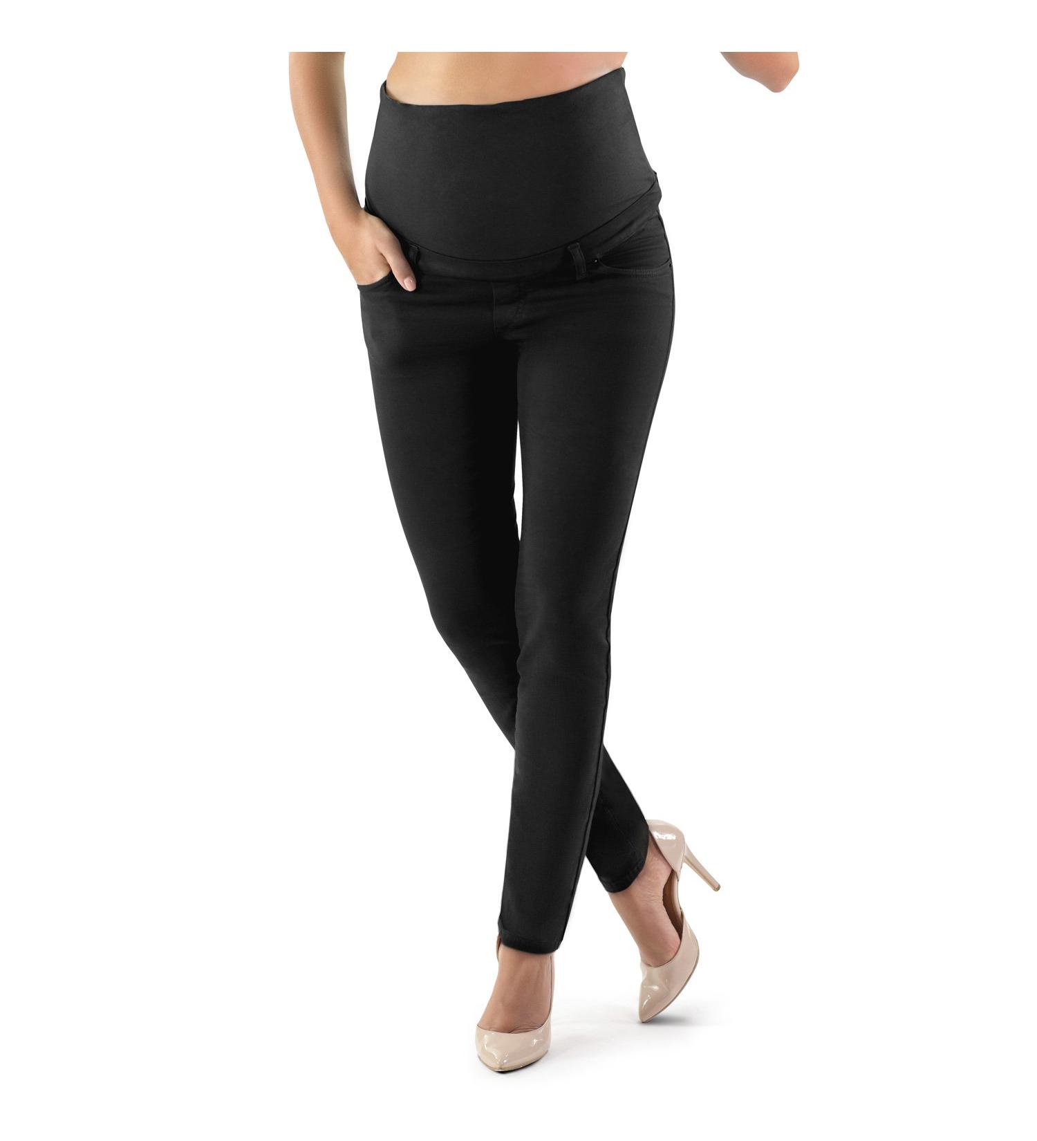 Milano Maternity Jeans - Ultra Stretch Buttery Soft Denim, High Waisted Over The Bump Band, Comfortable Slim Fit for Pregnant Women - Size 22 Black - Buy Online on GoSupps.com
