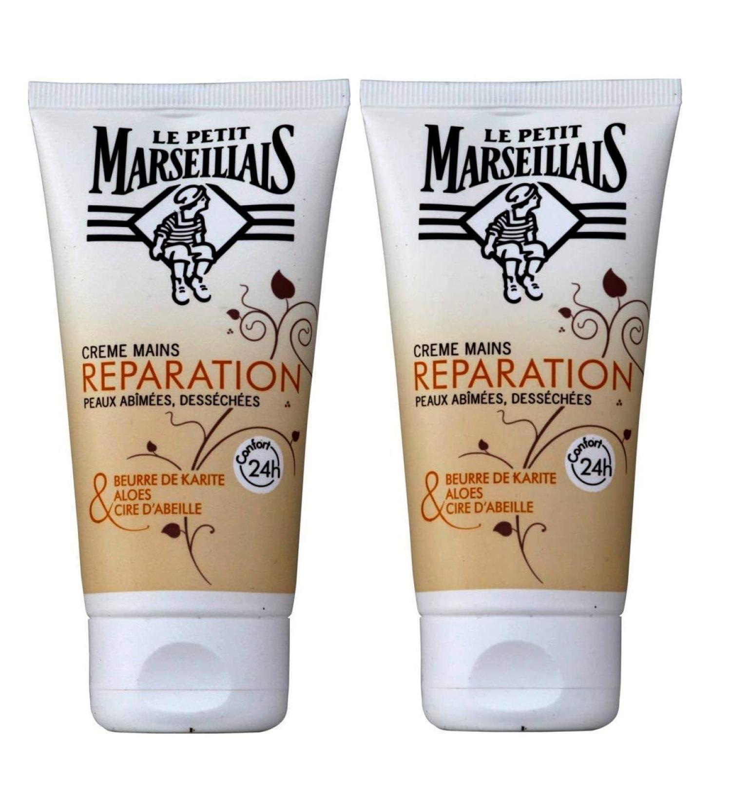 Le Petit Marseillais Repairing Hand Cream for Stressed & Dry Skin - 75ml 2 Pieces | International Shipping Available - Buy Online on GoSupps.com