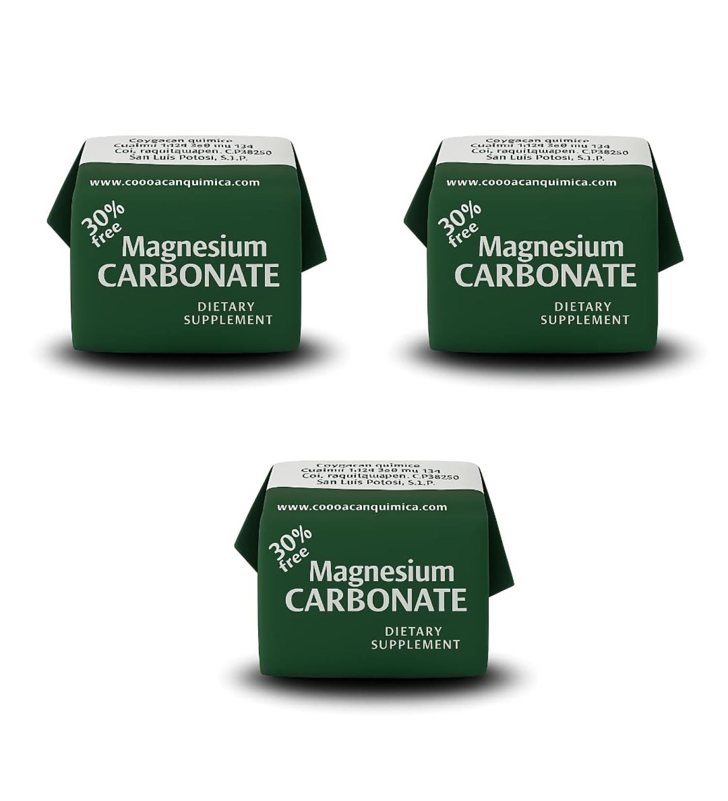 Magnesium Carbonate Cubes 3 -Pack (7g Each) Pure Food-Grade Non-GMO Gluten-Free Vegan Carbonato de Magnesio en Cubos Made in Mexico - Buy Online on GoSupps.com