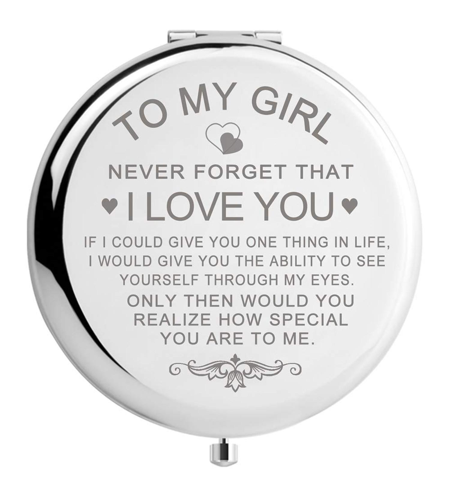 Daughter Gifts: Christmas & Birthday Presents, Graduation Gifts for Her - To My Girl Makeup Mirror - Buy Online on GoSupps.com