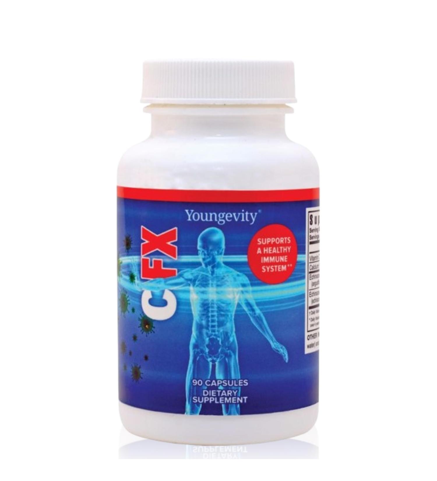 Youngevity C-Fx - Vitamin C 500mg Echinacea Herb & Root for Immune Support Supplement (90 Capsules) - Buy Online on GoSupps.com