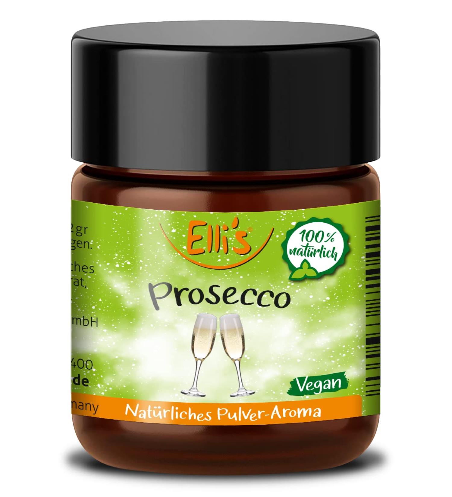 Ellis Flavors Prosecco Natural Powder Aroma | 100% Vegan & Natural Food Concentrate for Baking & Cooking | 10g - Buy Online on GoSupps.com