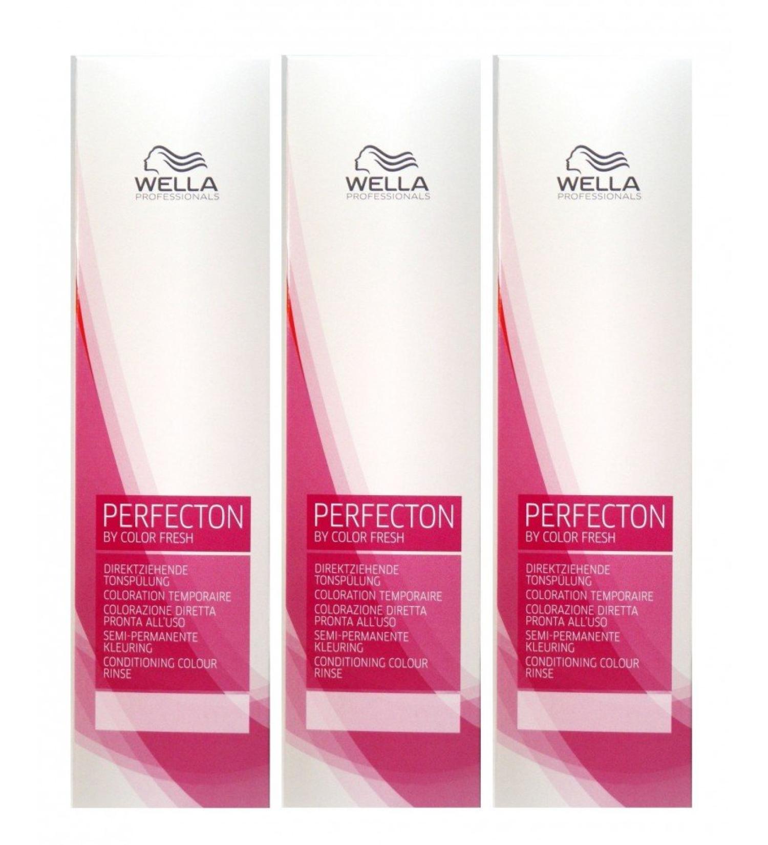 Wella Perfecton /43 red-gold 3 x 250 ml tone rinse by Color Fresch Professionals