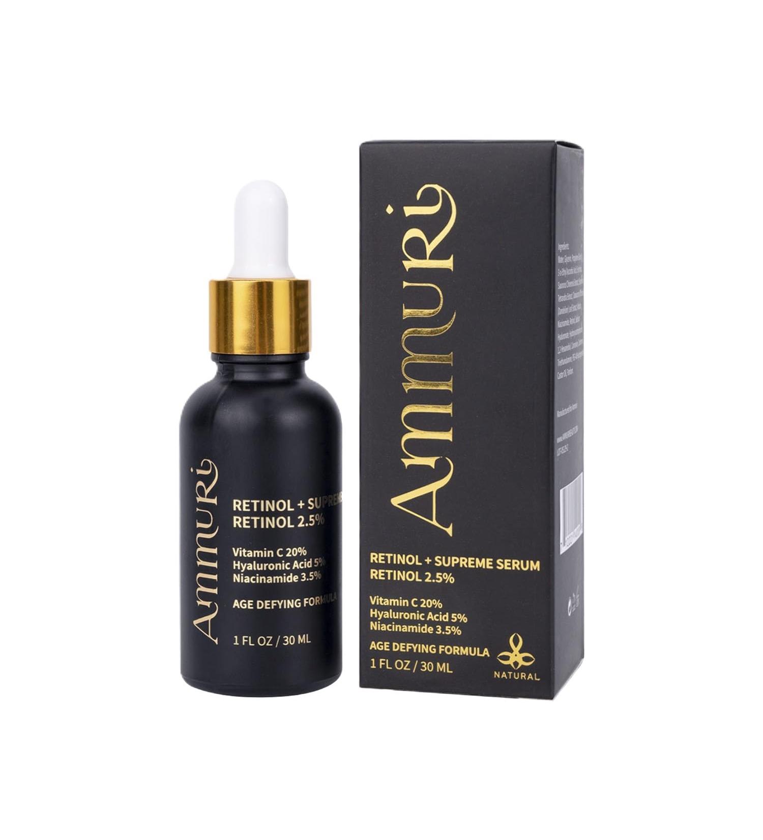 Retinol 2.5% Pro Face Serum Hyaluronic Acid Natural Ingredients For Skin Firming - Buy Online on GoSupps.com