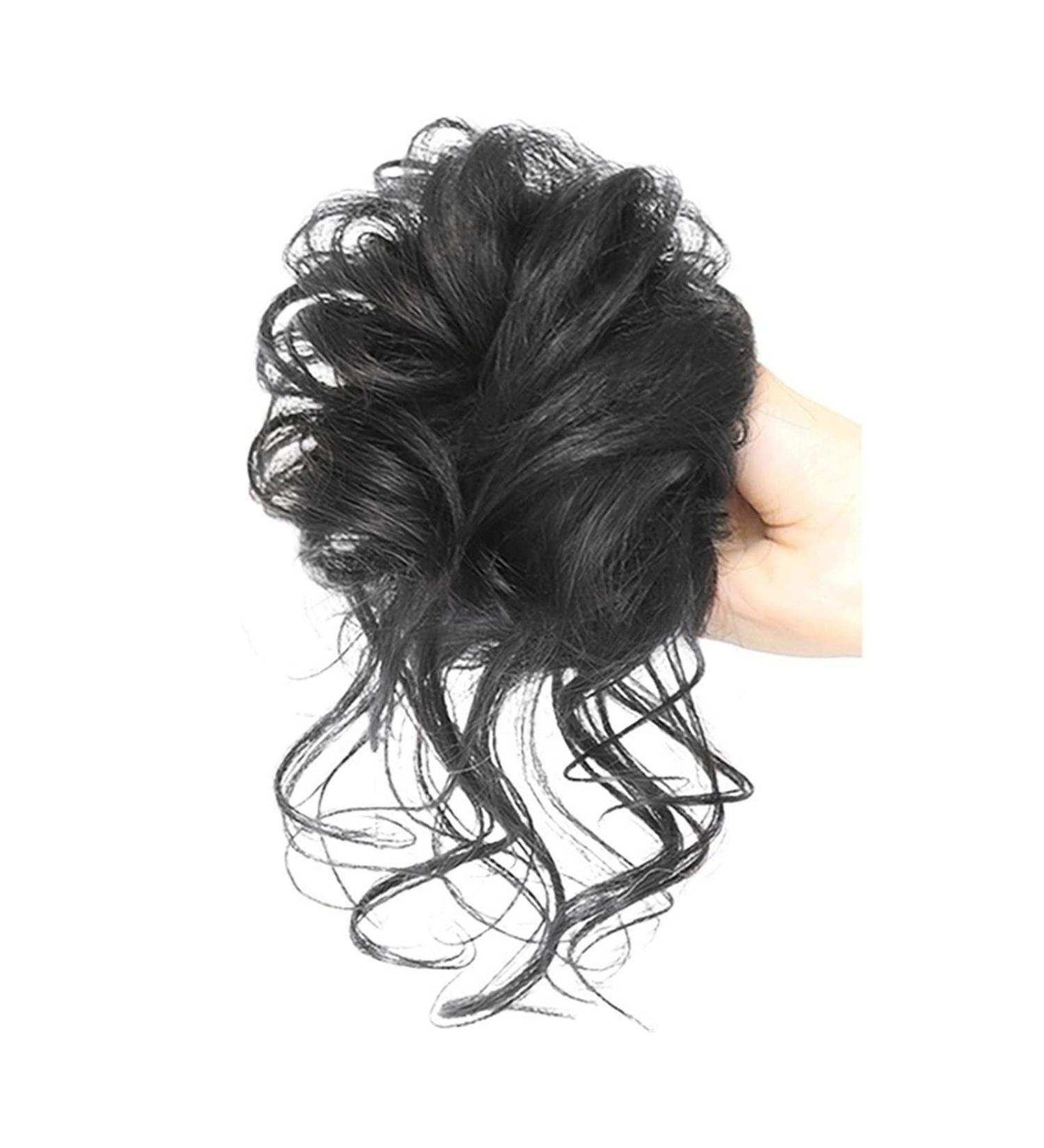 Messy Bun Hair Piece for Women Pieces Curly Chignon Donut Scrunchie for Women Messy Bun Hair Piece Synthetic Tousled Updo Hair Buns Extension Elastic Hair Band Hair Fake Hair Accessories for Women Brown Black - Buy Online on GoSupps.com