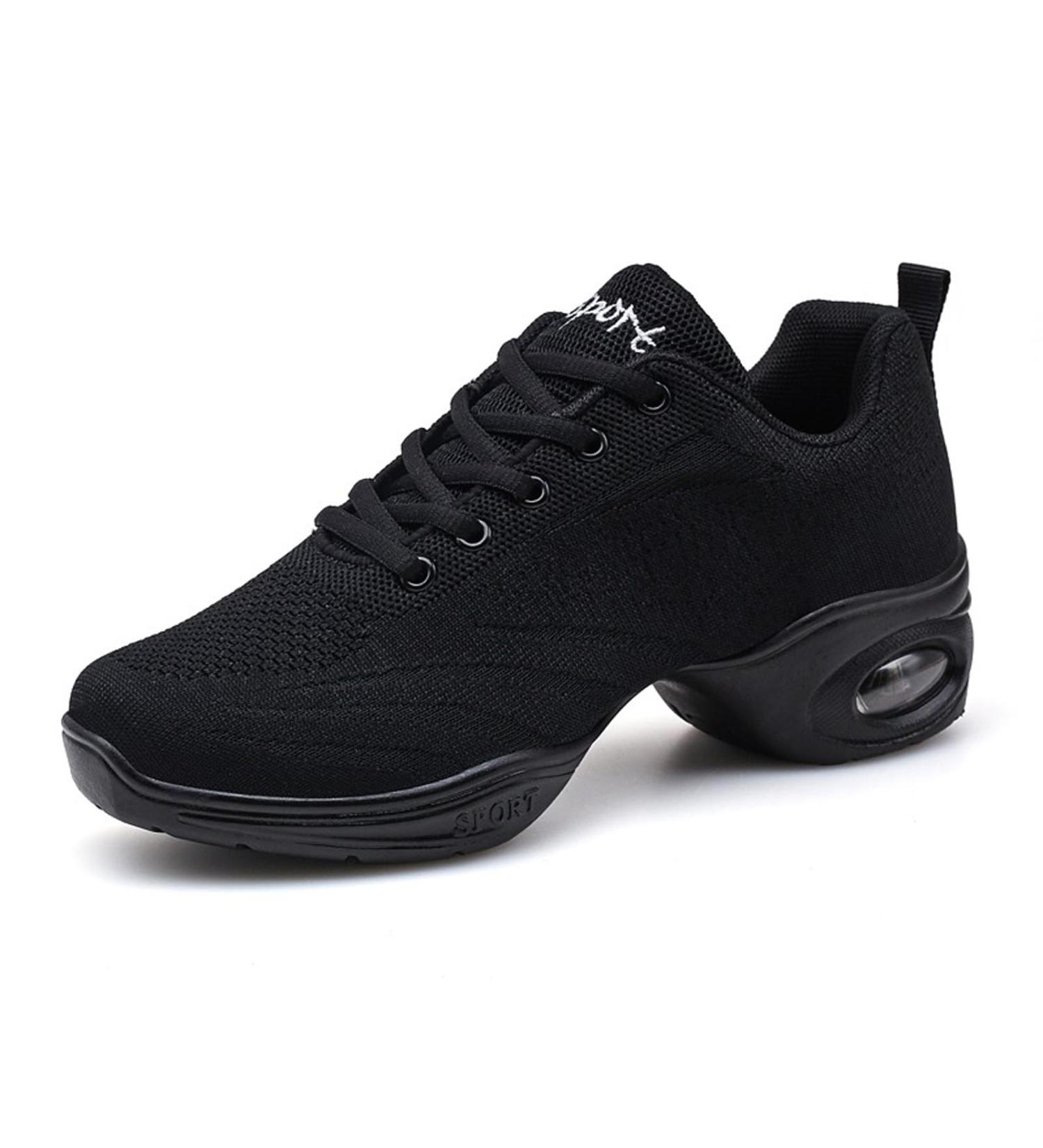 Women's Jazz Shoes - Lace-up Breathable Split Sole Dance Shoes for Sports & Walking - 41 EU Black - Buy Online on GoSupps.com