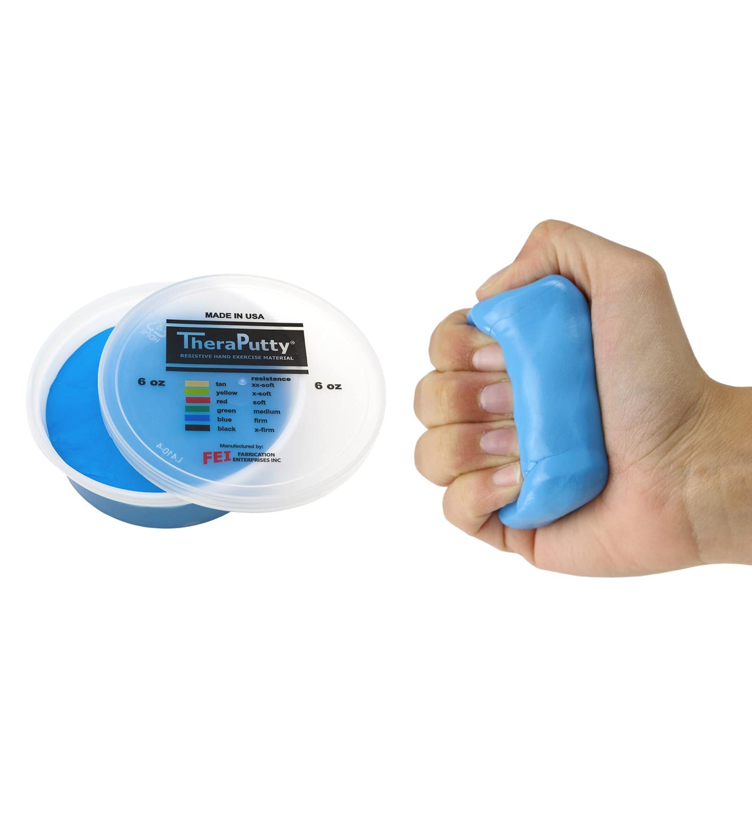 CanDo Theraputty 170g Blue (Hard) - 6 oz Therapy Plasticine - Buy Online on GoSupps.com