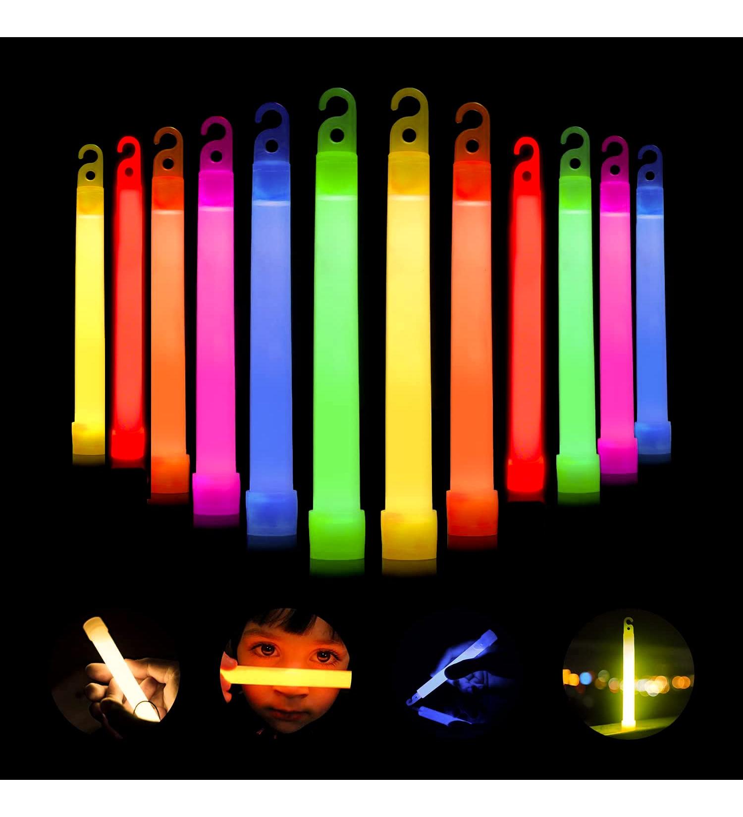 HAKDAY 12PCS Ultra Bright Glow Sticks Bulk - 6 Inch Emergency Lightsticks for Hiking, Camping & Survival | 12 Hour Duration - Neon Glow Sticks for Party & Blackouts - Buy Online on GoSupps.com